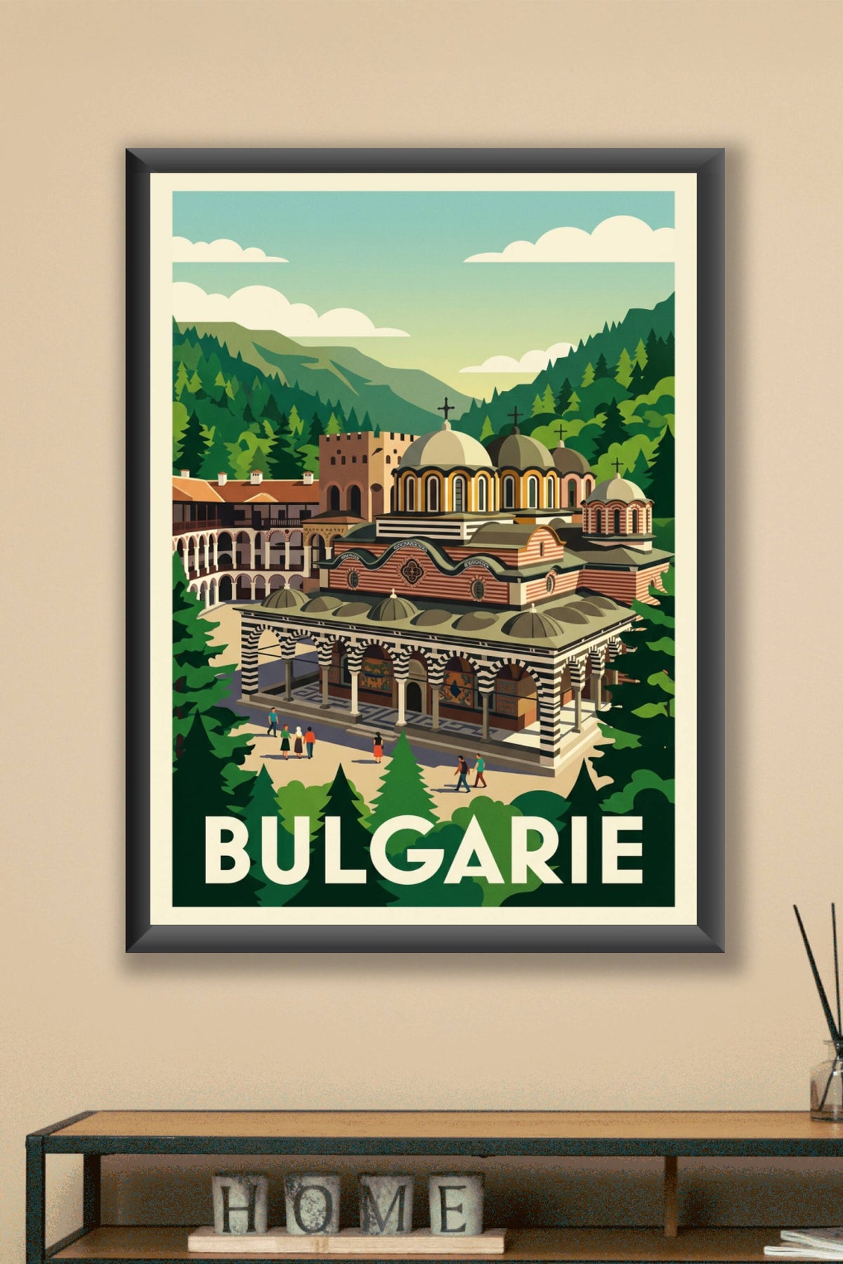 Affiche de Bulgarie, Monastère de Rila