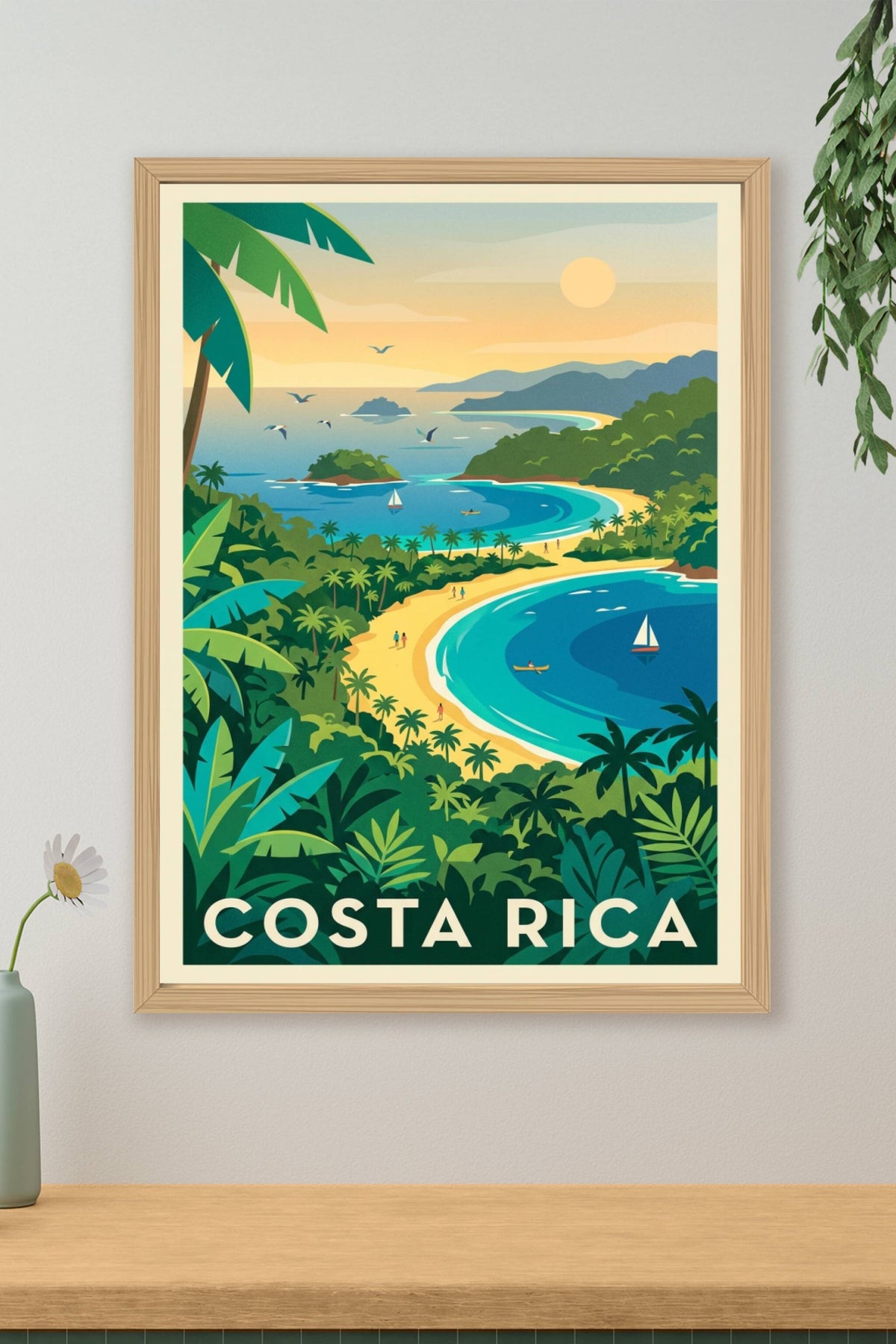 Affiche du Costa Rica, poster paysage exotique