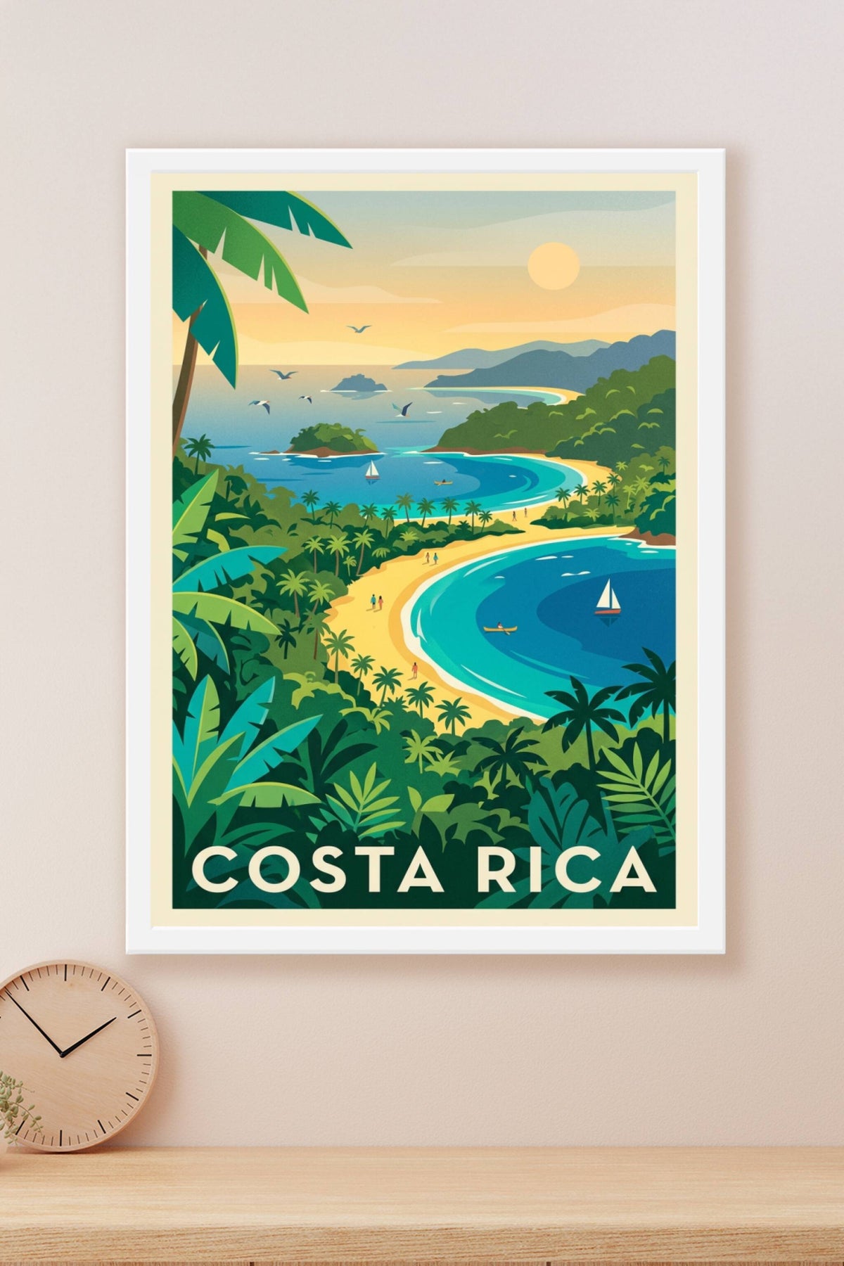 Affiche du Costa Rica, poster paysage exotique