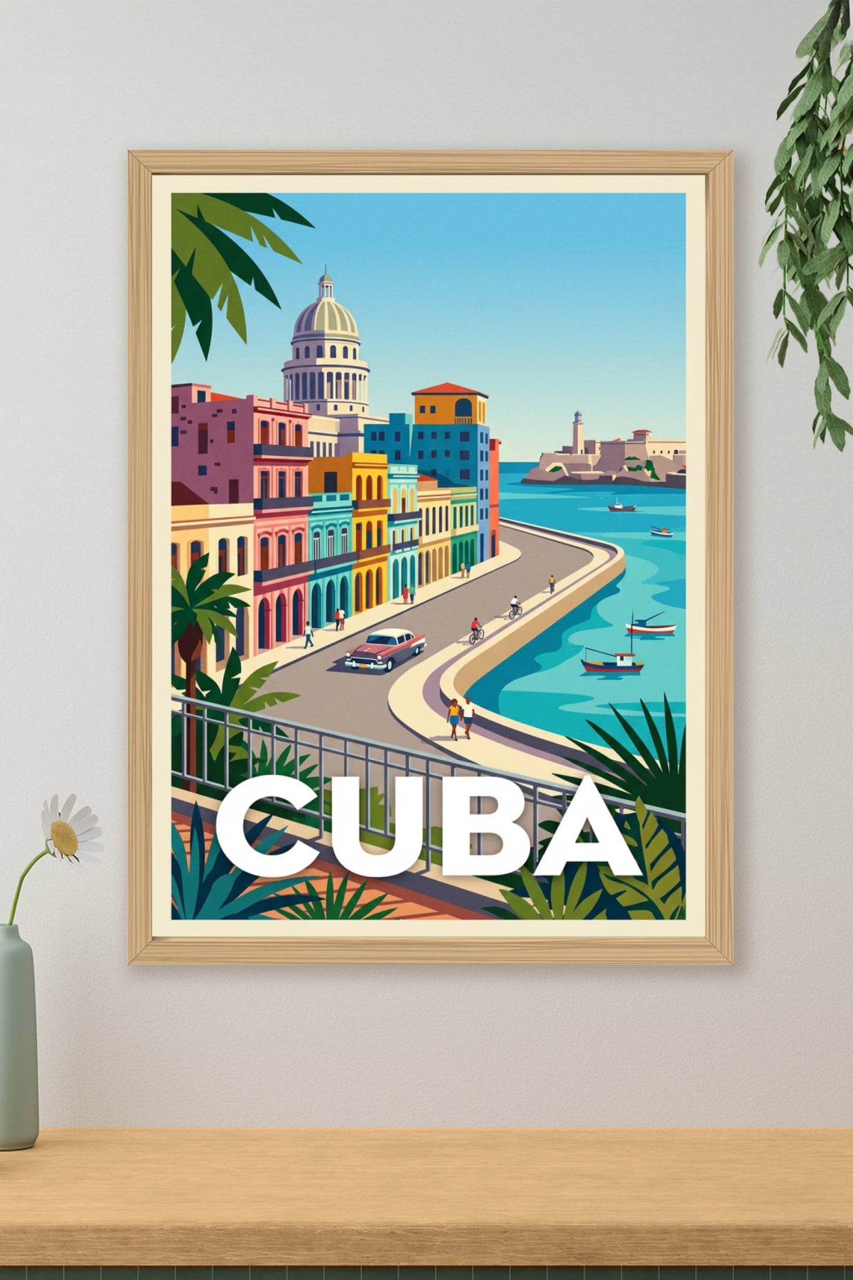 Poster de Cuba, illustration du Malecon