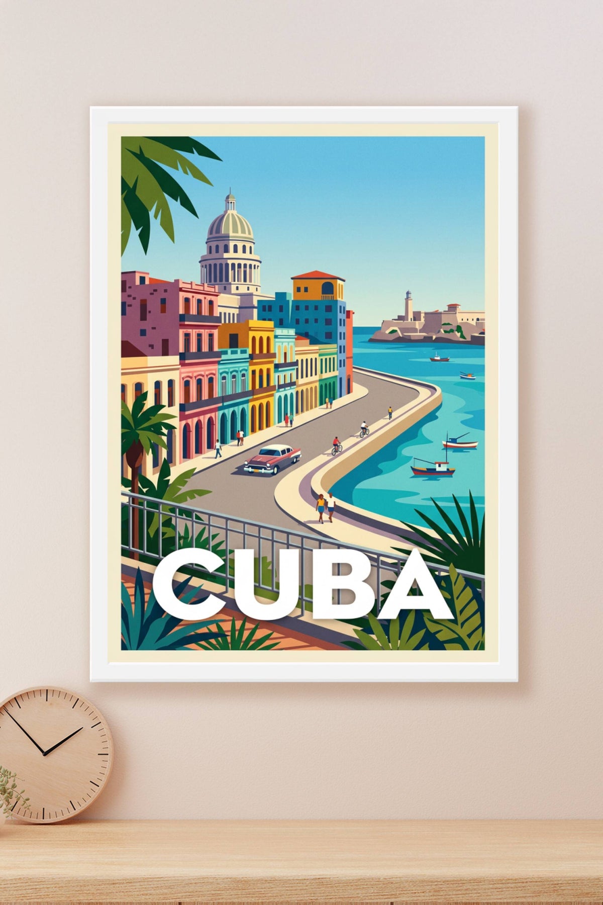 Poster de Cuba, illustration du Malecon