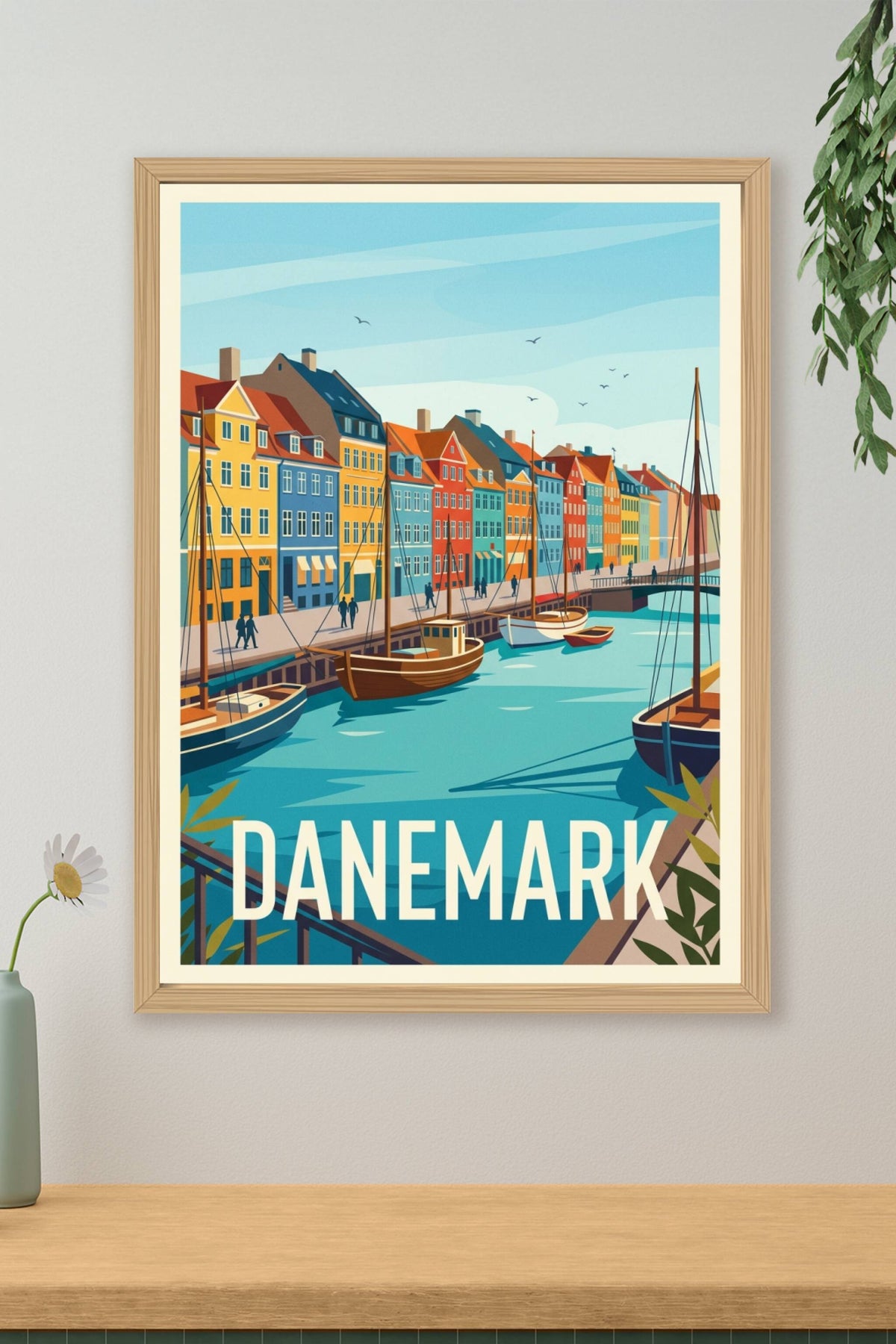 Poster du Danemark, port de Copenhague