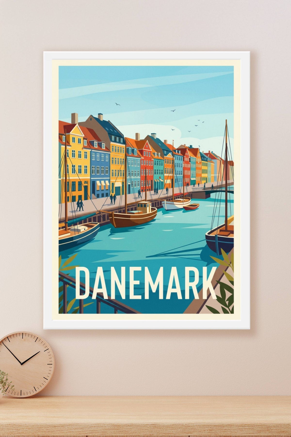 Poster du Danemark, port de Copenhague