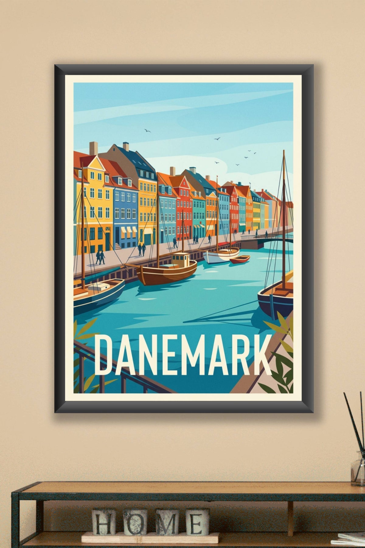 Poster du Danemark, port de Copenhague