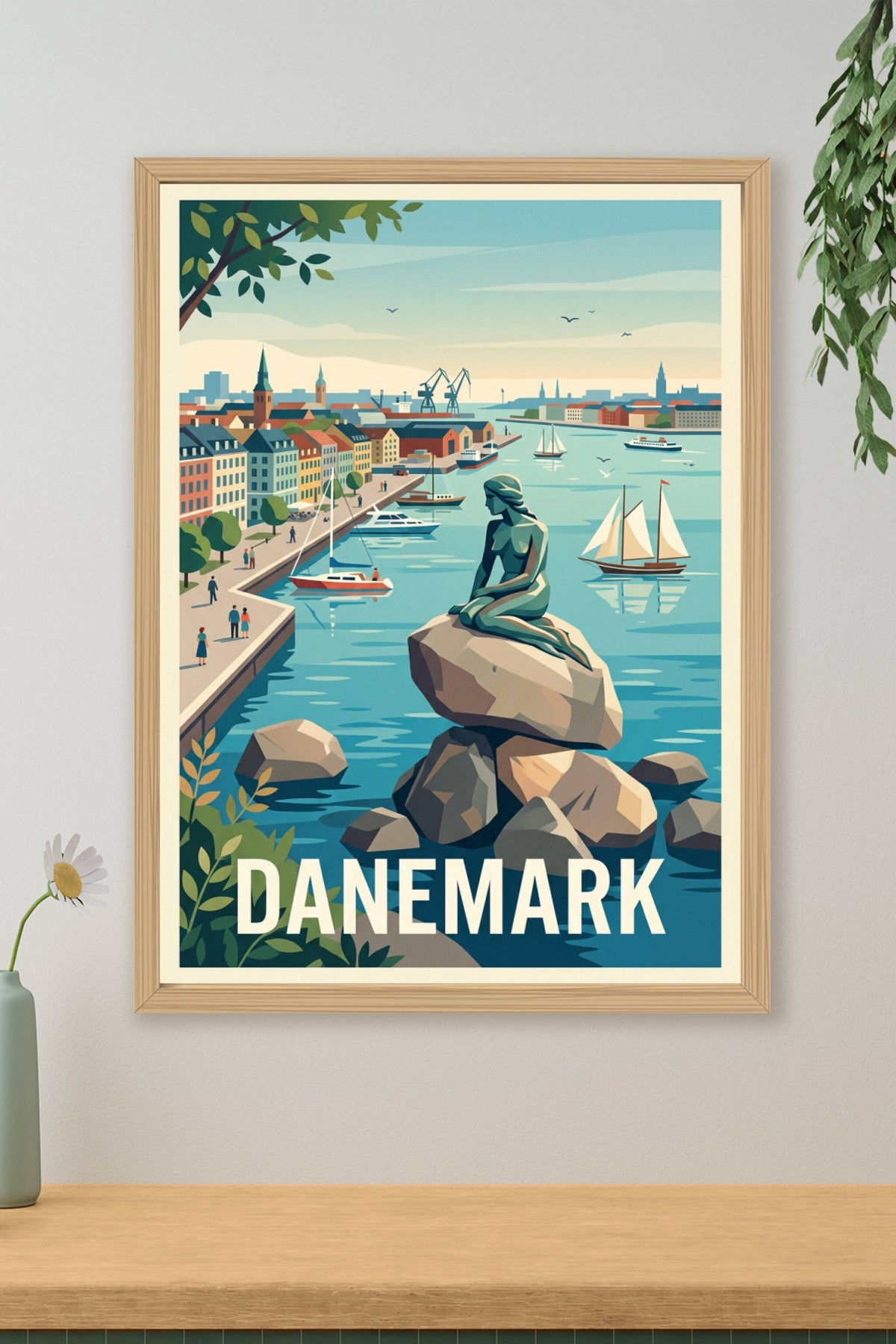 Affiche du Danemark, la Petite Sirène