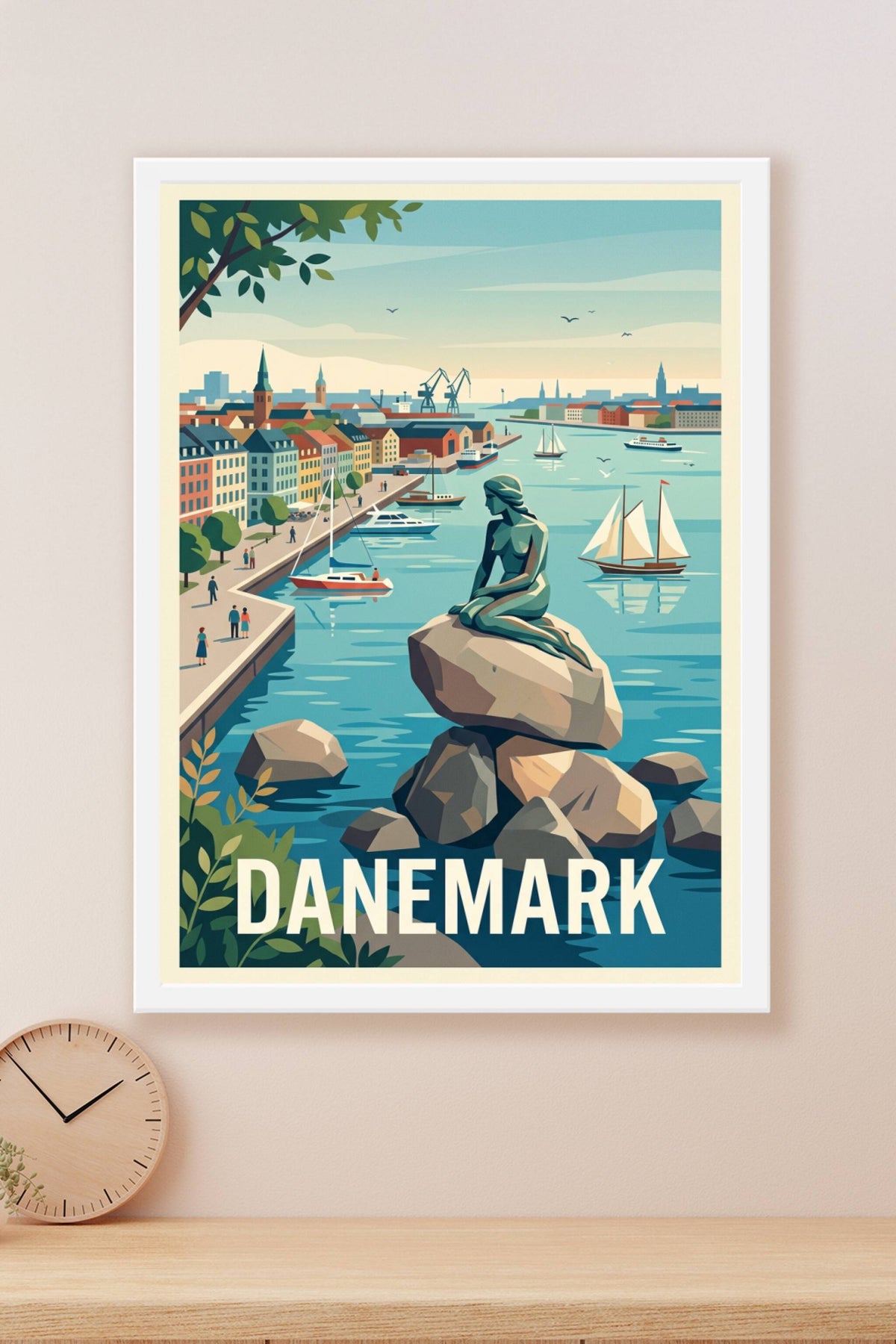 Affiche du Danemark, la Petite Sirène