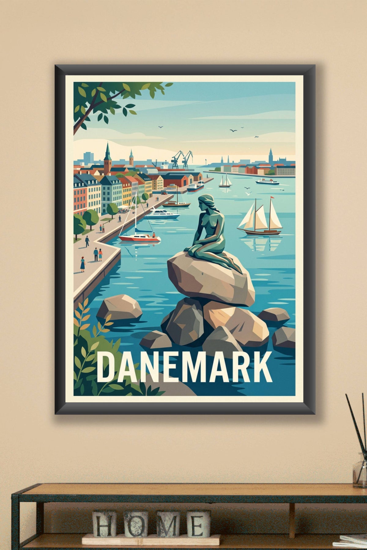 Affiche du Danemark, la Petite Sirène