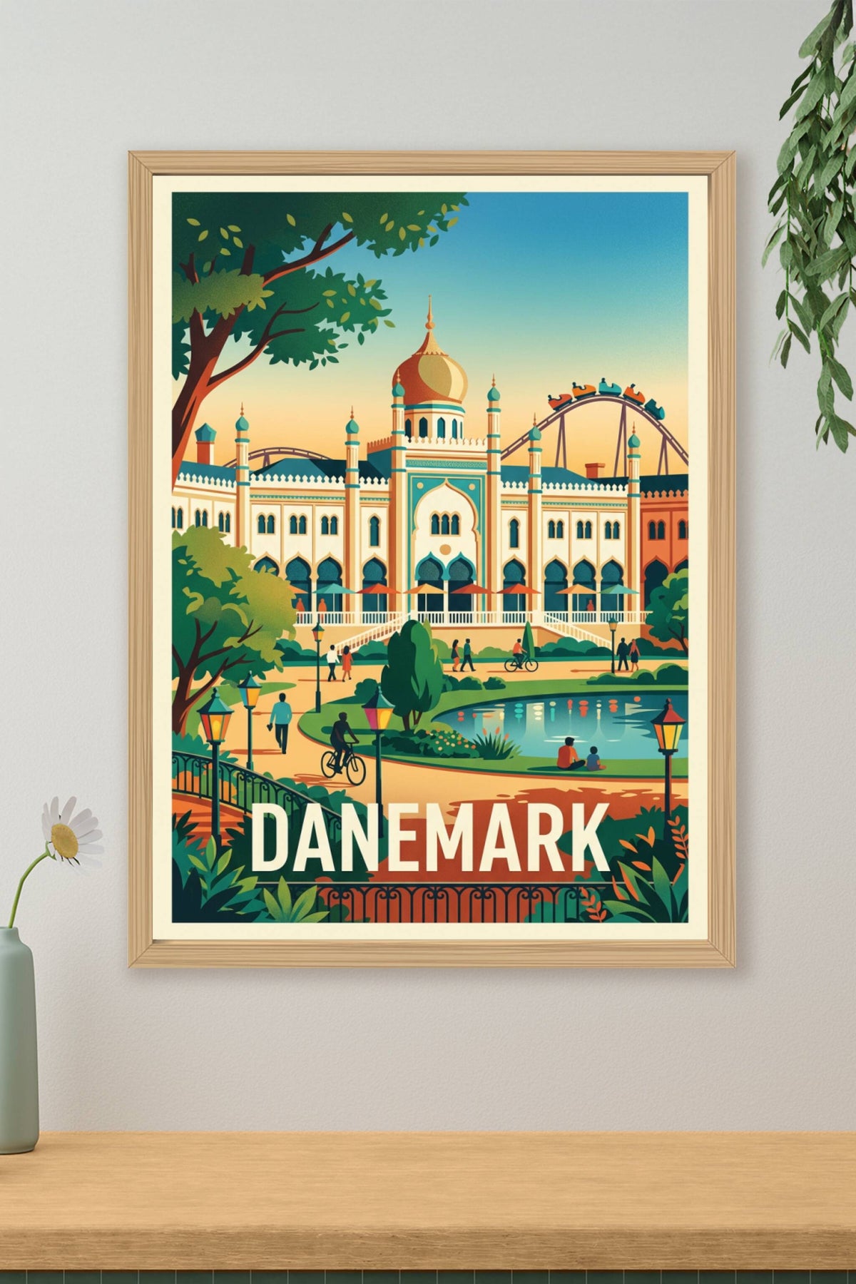 Affiche du Danemark, Jardins de Tivoli