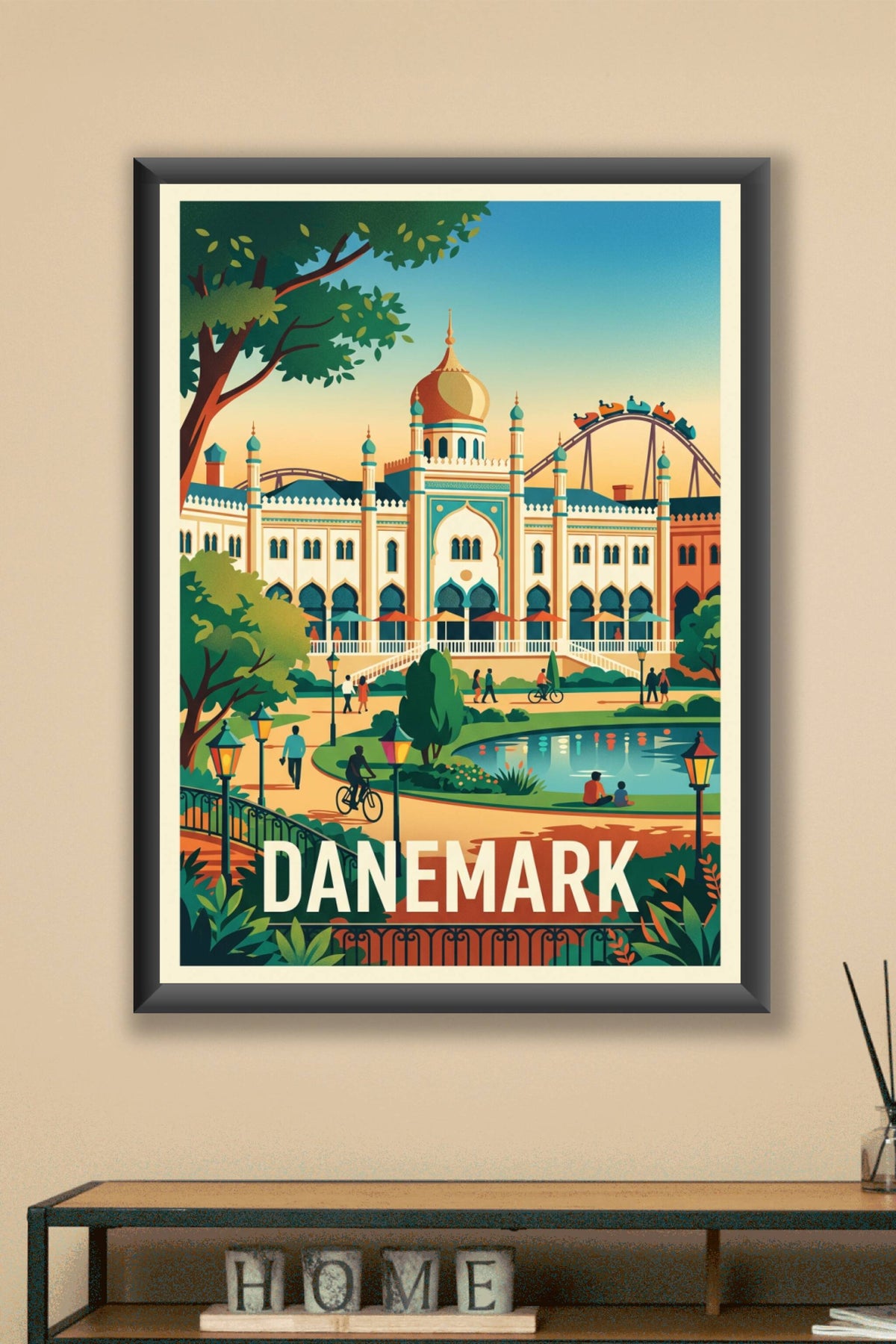 Affiche du Danemark, Jardins de Tivoli