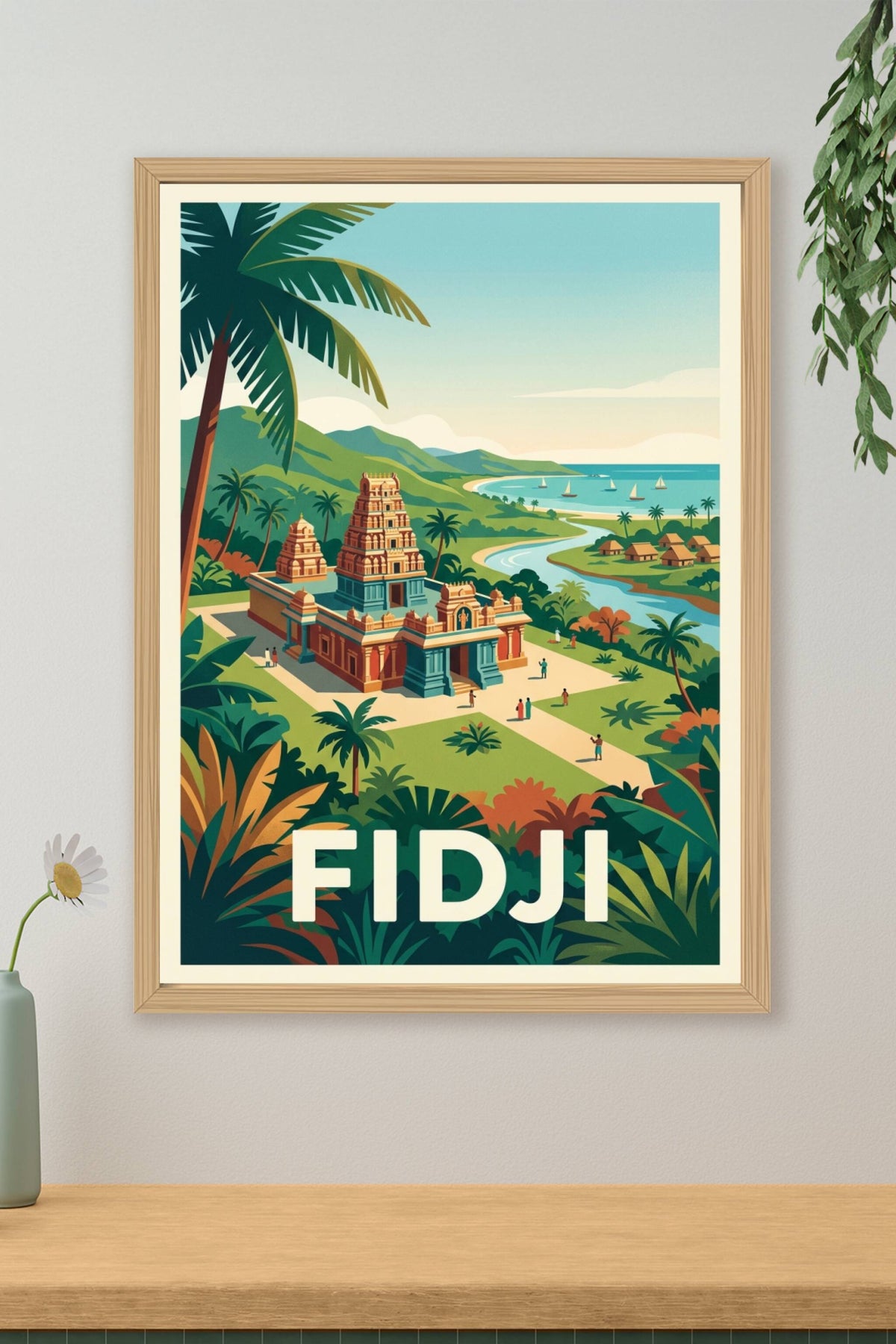 Affiche Fidji, temple Sri Siva Subramaniya