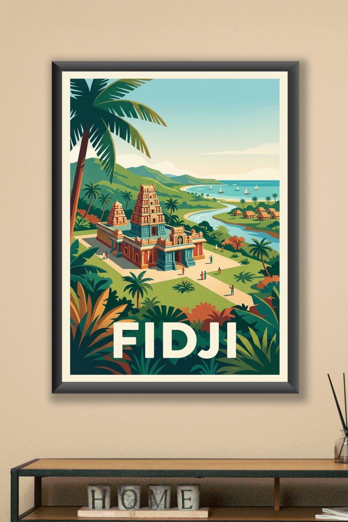 Affiche Fidji, temple Sri Siva Subramaniya