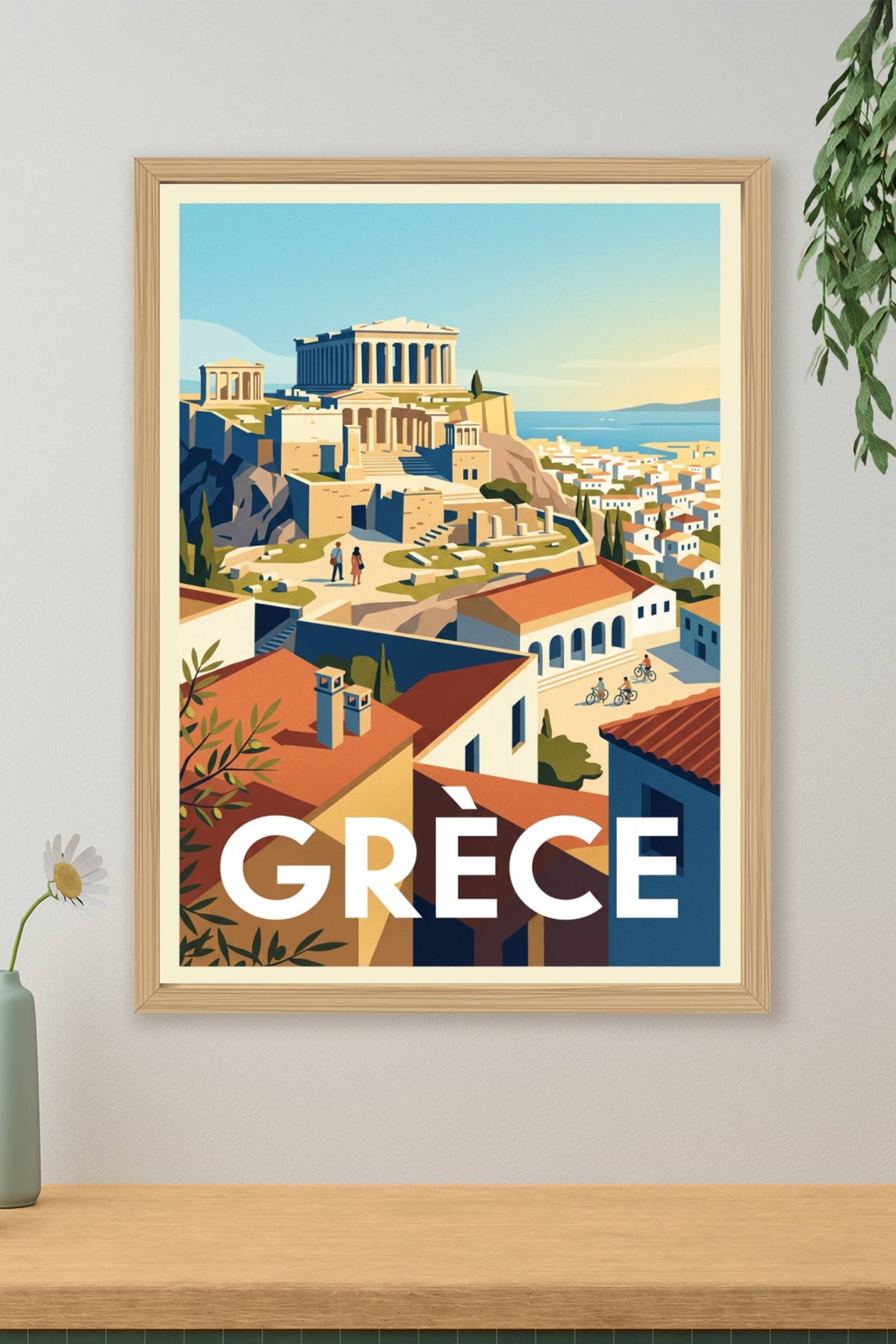 Affiche de Grèce, poster de l'Acropole d'Athènes