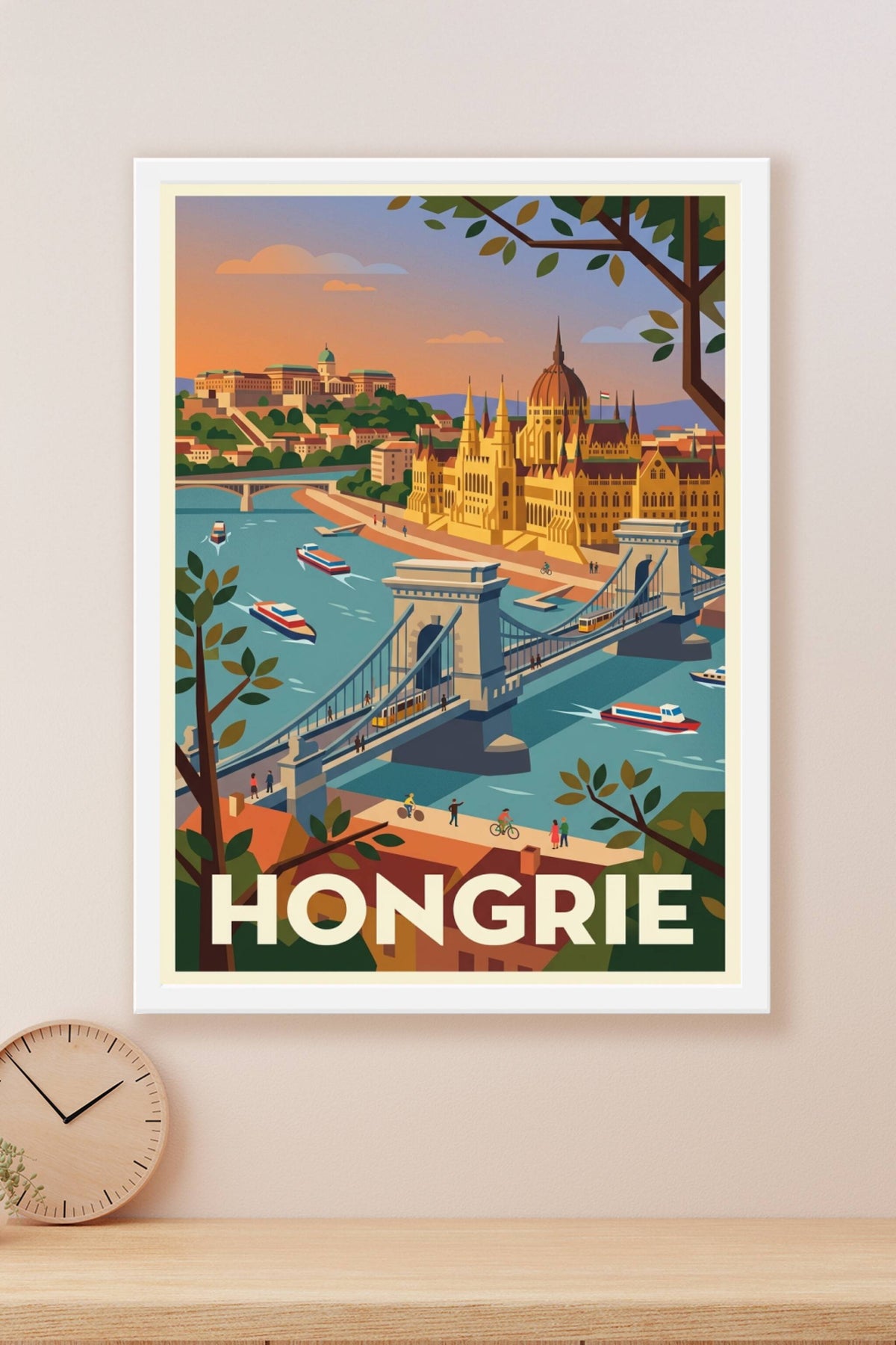 Affiche de Hongrie, poster du Pont des Chaînes