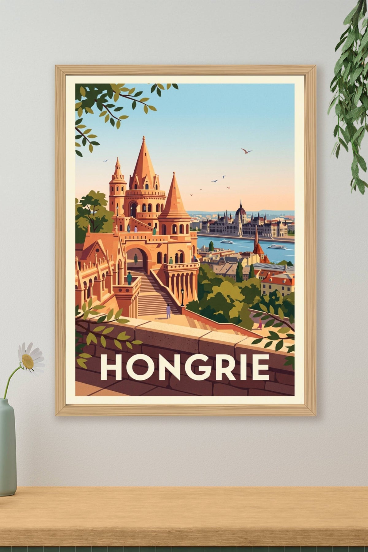 Affiche de Hongrie, Bastion des Pêcheurs et Parlement