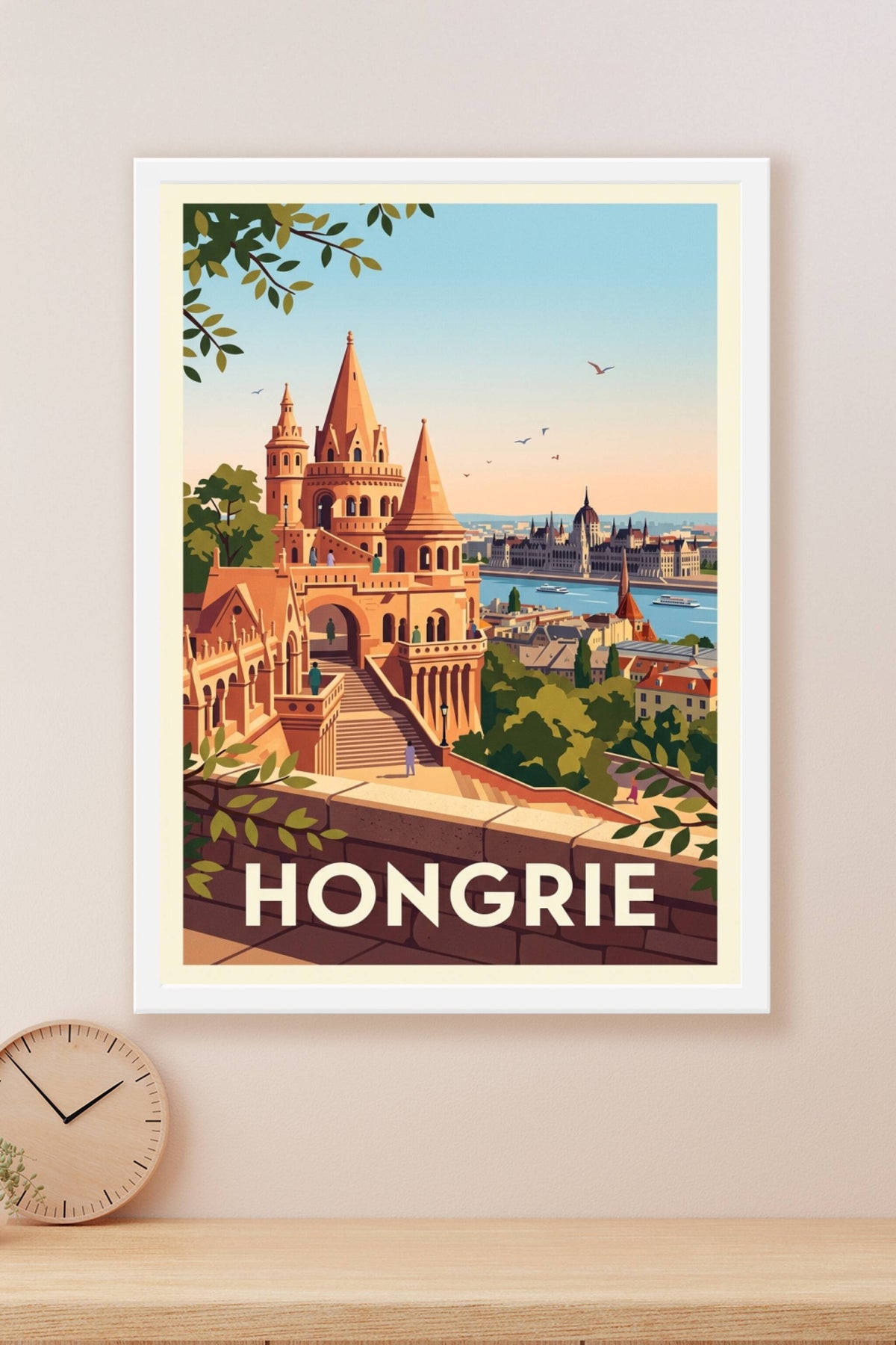 Affiche de Hongrie, Bastion des Pêcheurs et Parlement