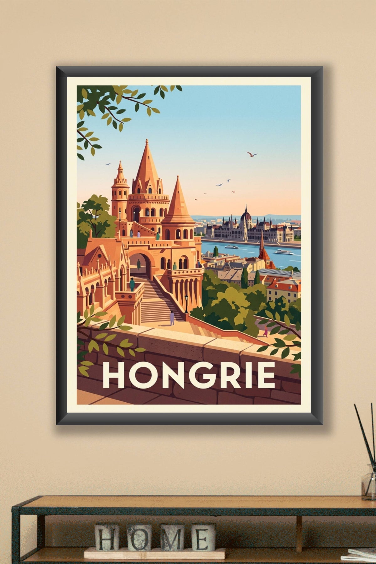 Affiche de Hongrie, Bastion des Pêcheurs et Parlement