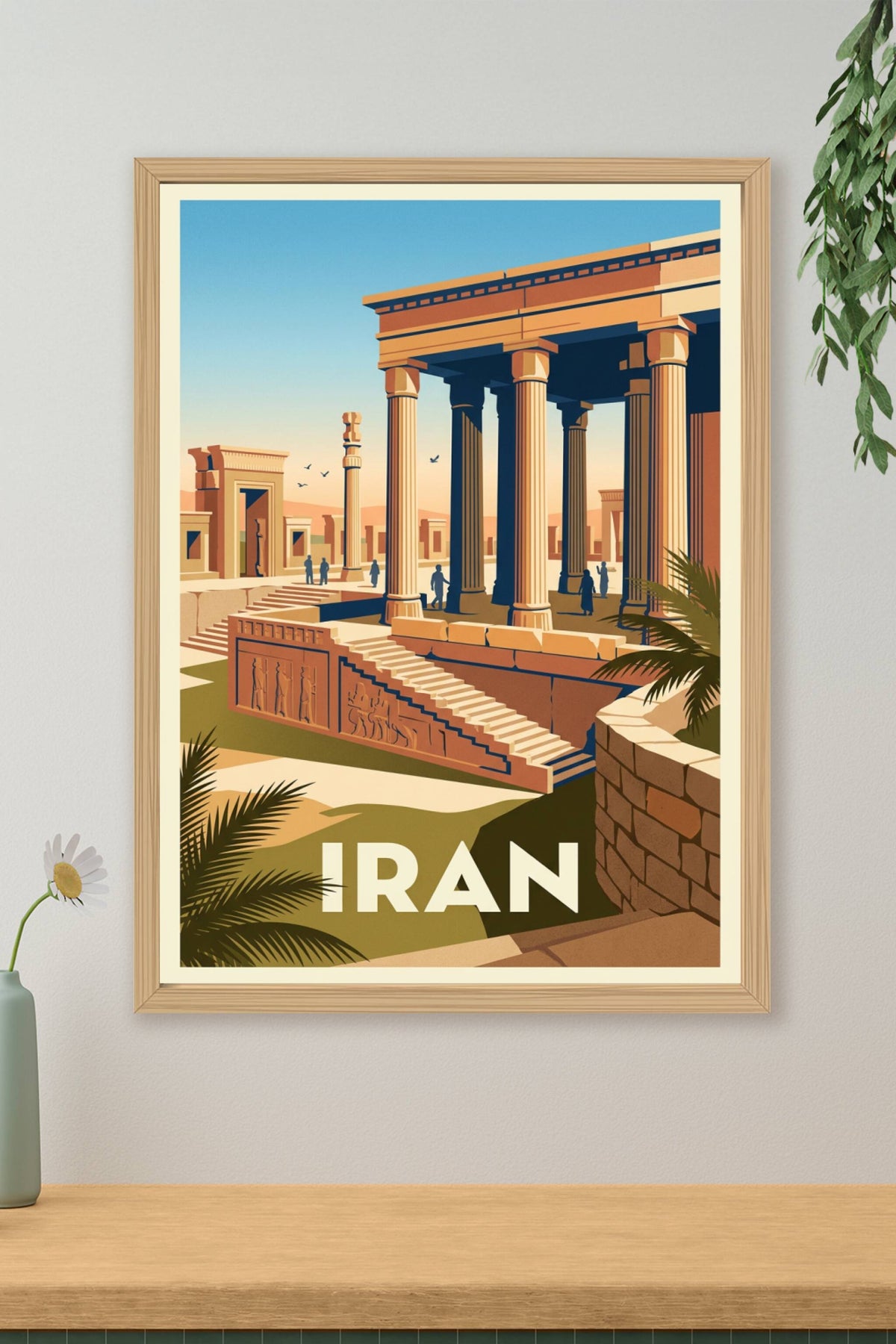 Affiche d'Iran, ruines de Persépolis
