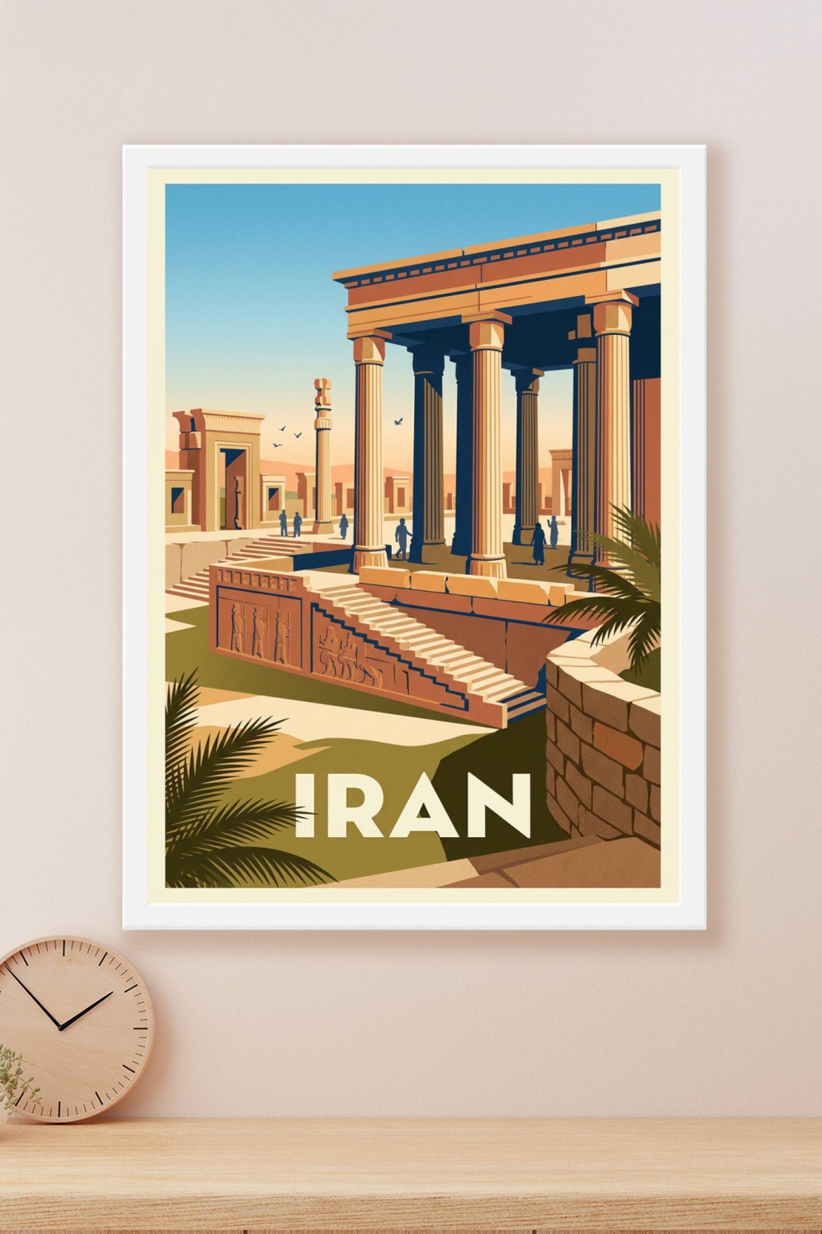 Affiche d'Iran, ruines de Persépolis