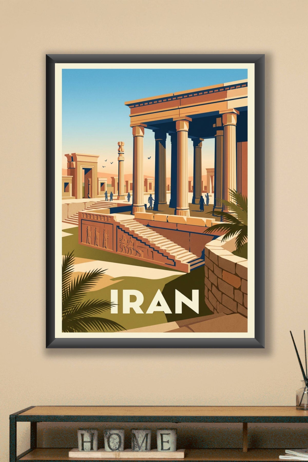 Affiche d'Iran, ruines de Persépolis