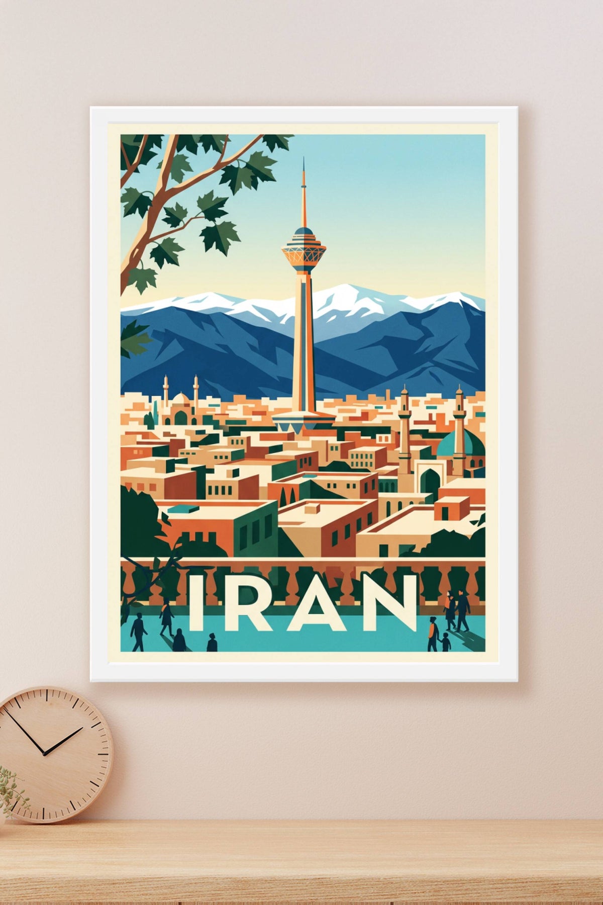 Affiche d'Iran, décor de Téhéran