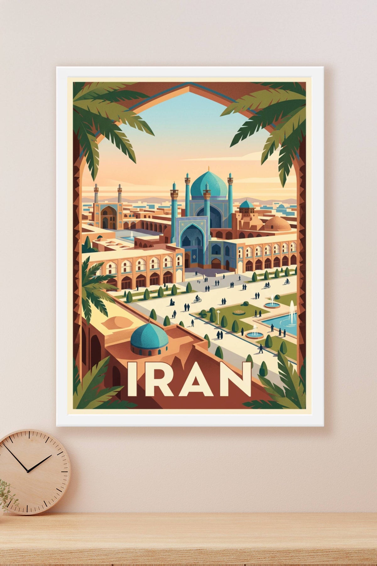 Affiche d'Iran, poster d'architecture persane