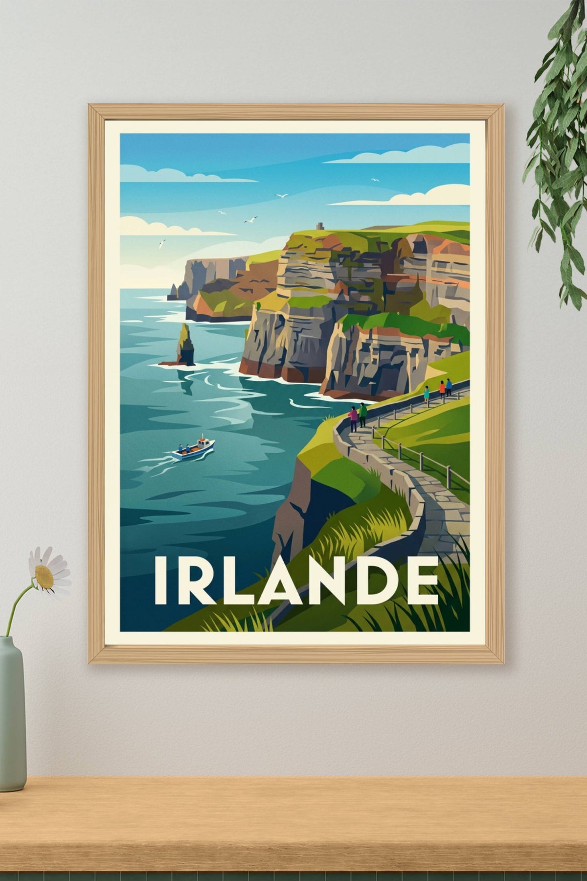 Affiche d'Irlande, poster Falaises de Moher