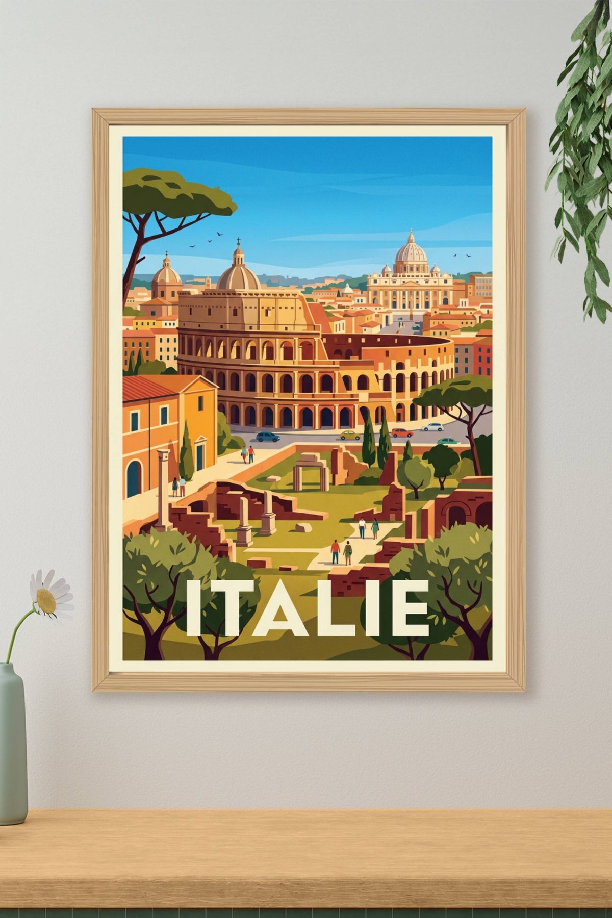 Affiche d'Italie, monument de Rome
