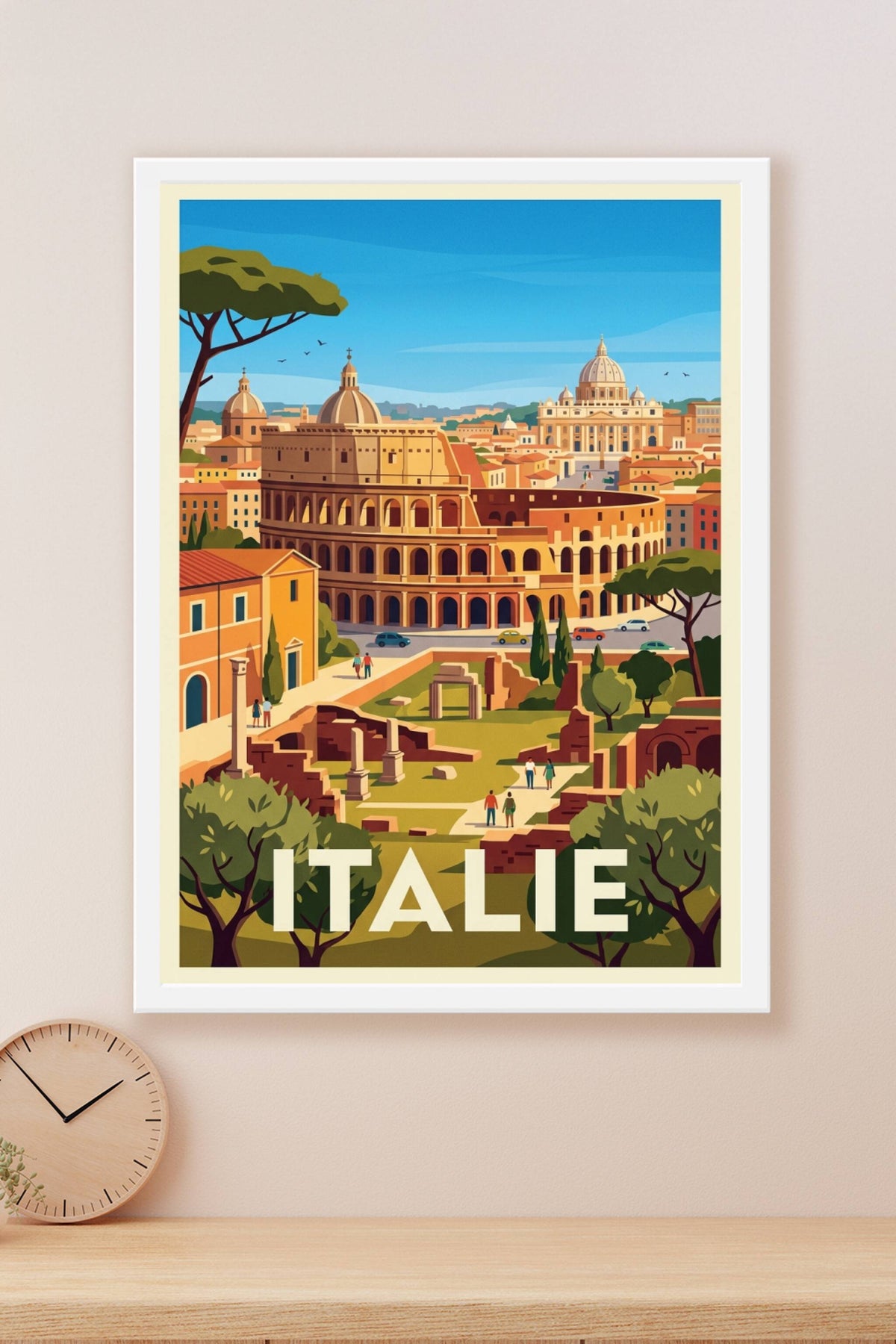 Affiche d'Italie, monument de Rome