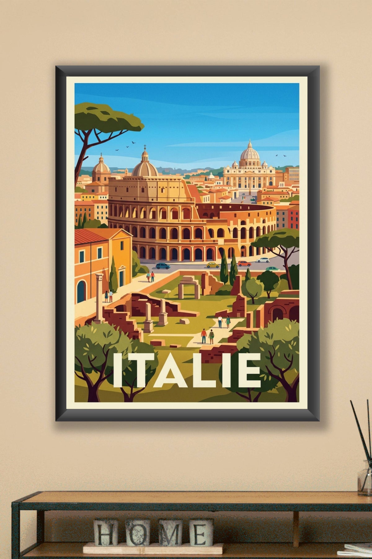 Affiche d'Italie, monument de Rome