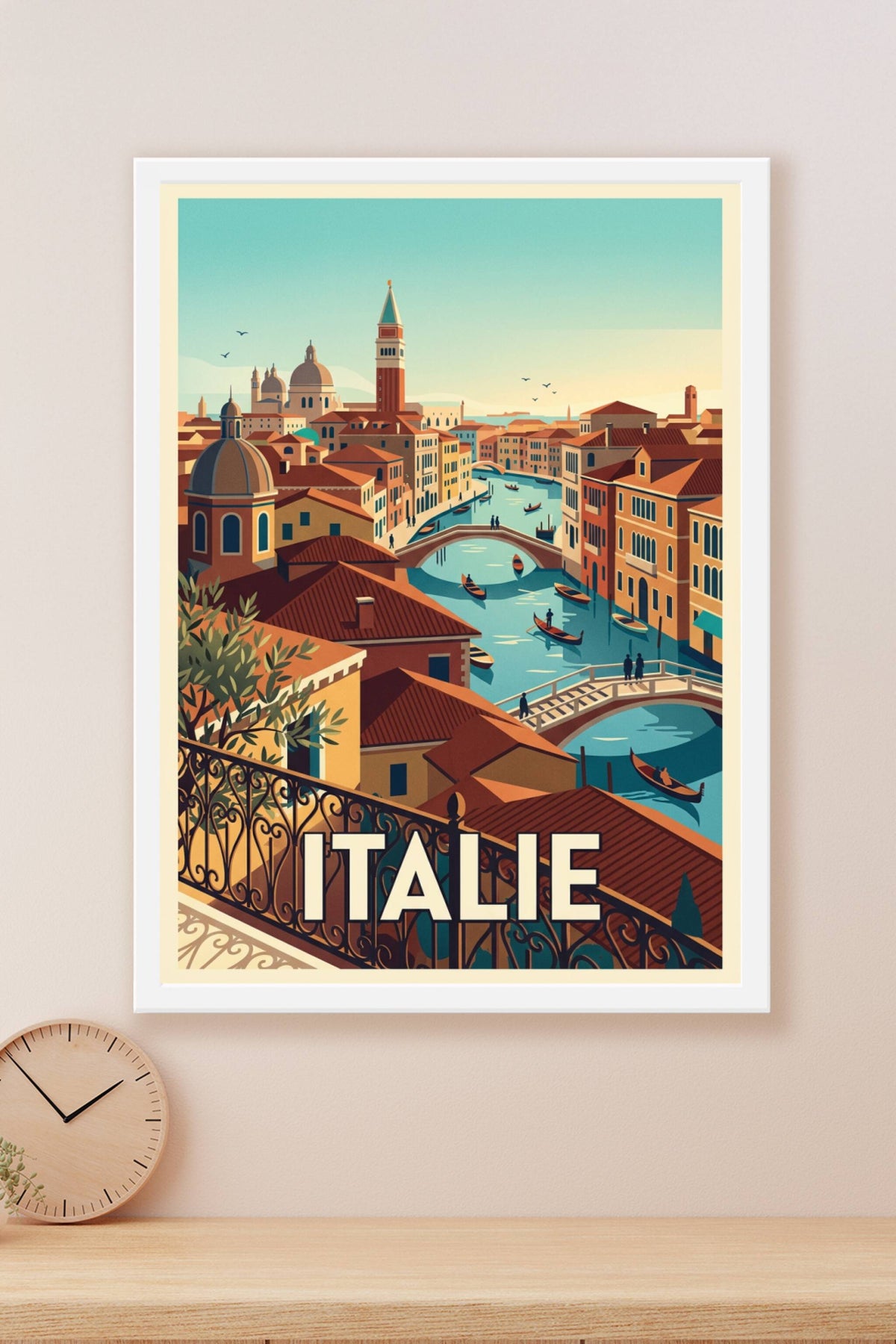 Affiche d'Italie, poster canaux de Venise