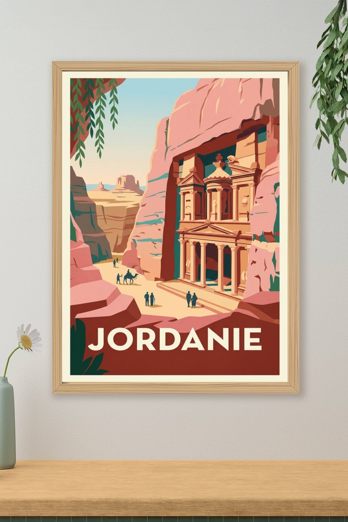 Affiche Jordanie, poster de la cité de Pétra