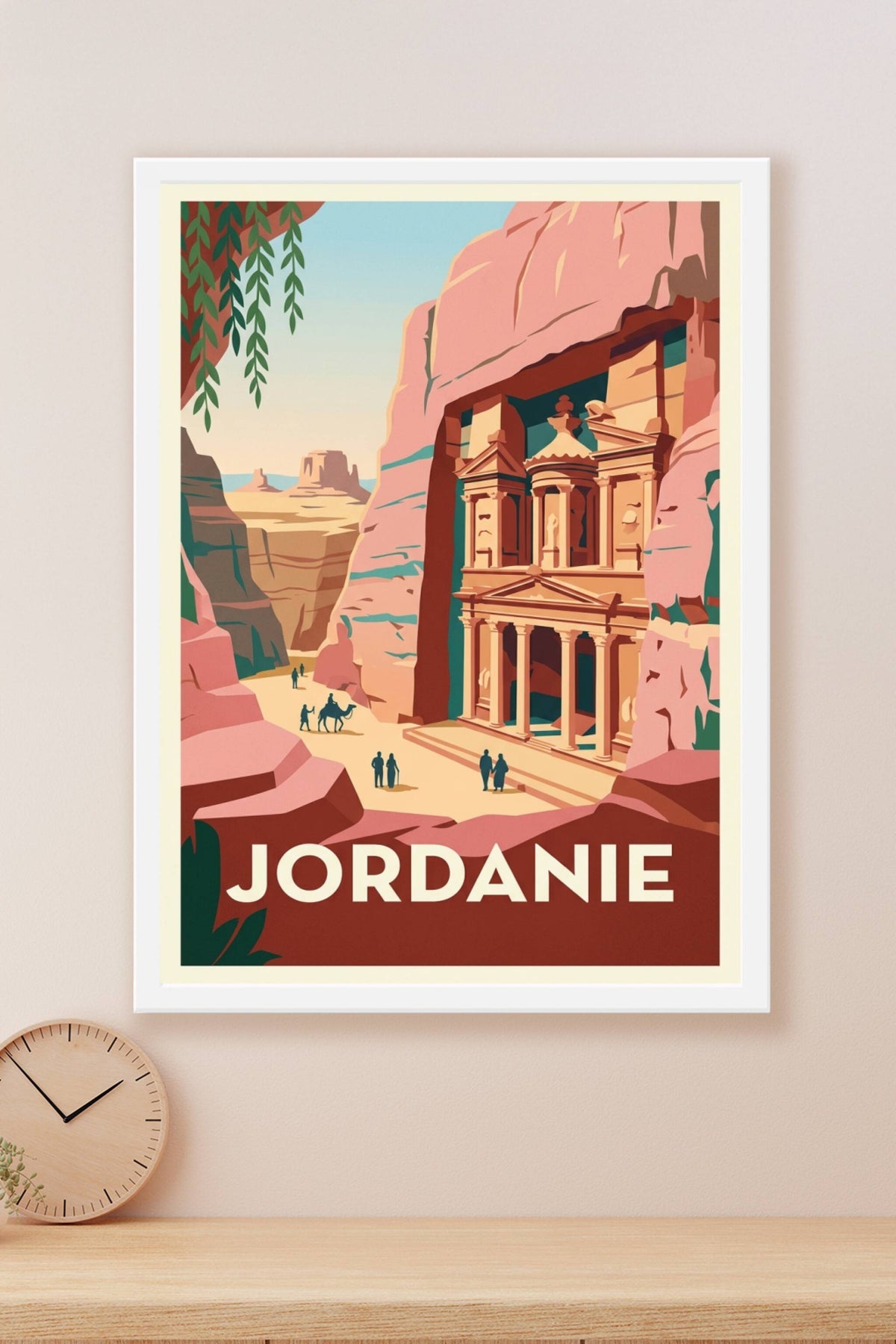 Affiche Jordanie, poster de la cité de Pétra