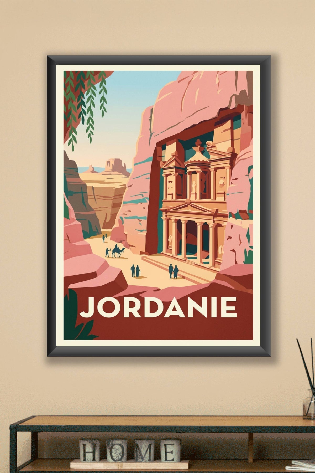 Affiche Jordanie, poster de la cité de Pétra