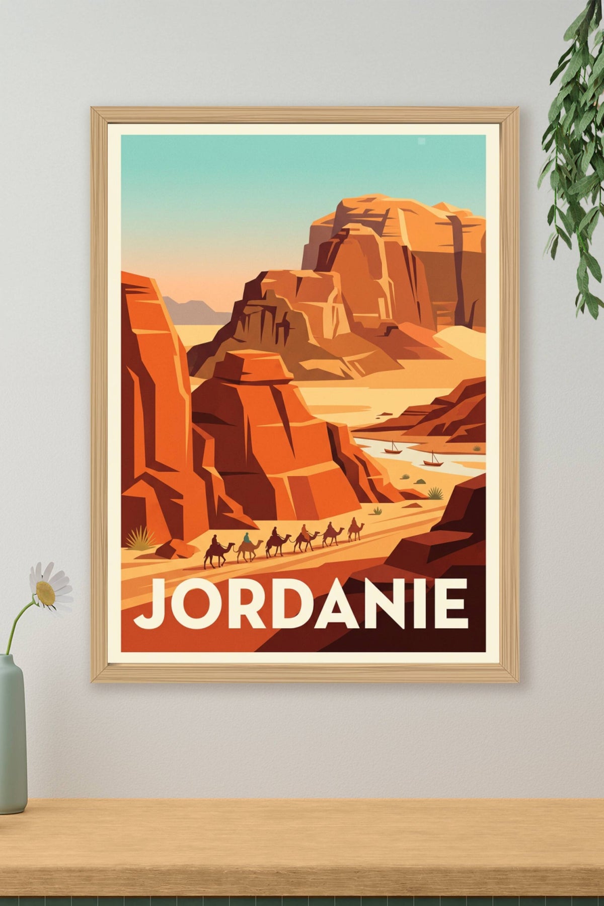 Affiche de Jordanie, poster désert Wadi Rum