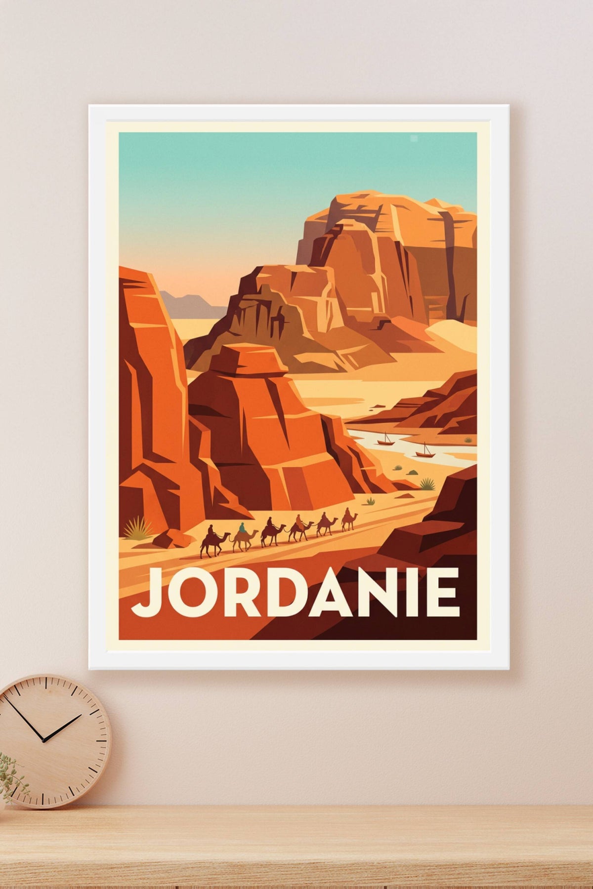 Affiche de Jordanie, poster désert Wadi Rum