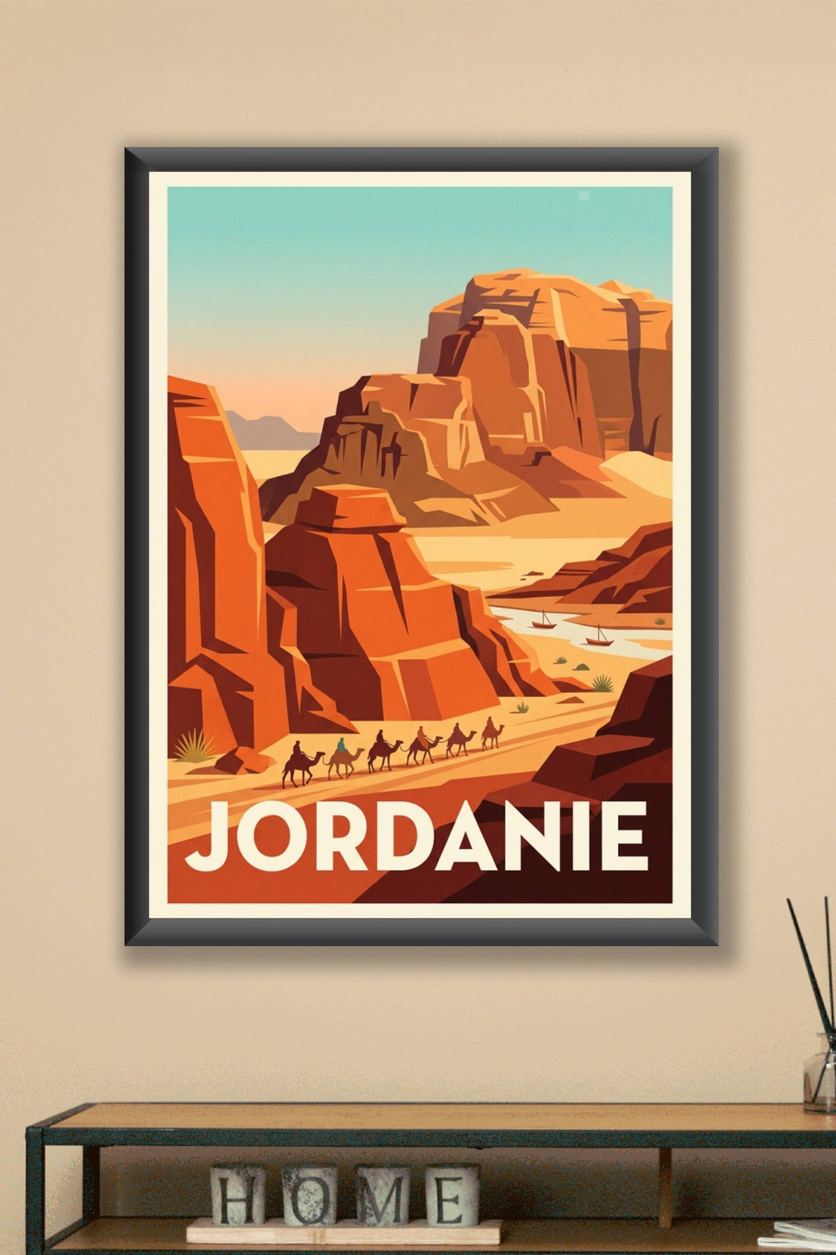 Affiche de Jordanie, poster désert Wadi Rum