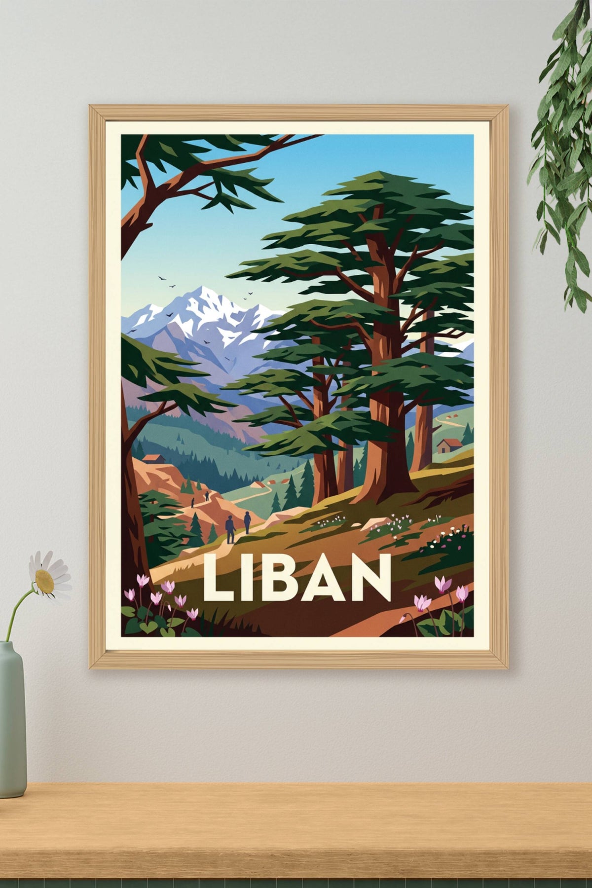 Poster du Liban, paysage de montagne