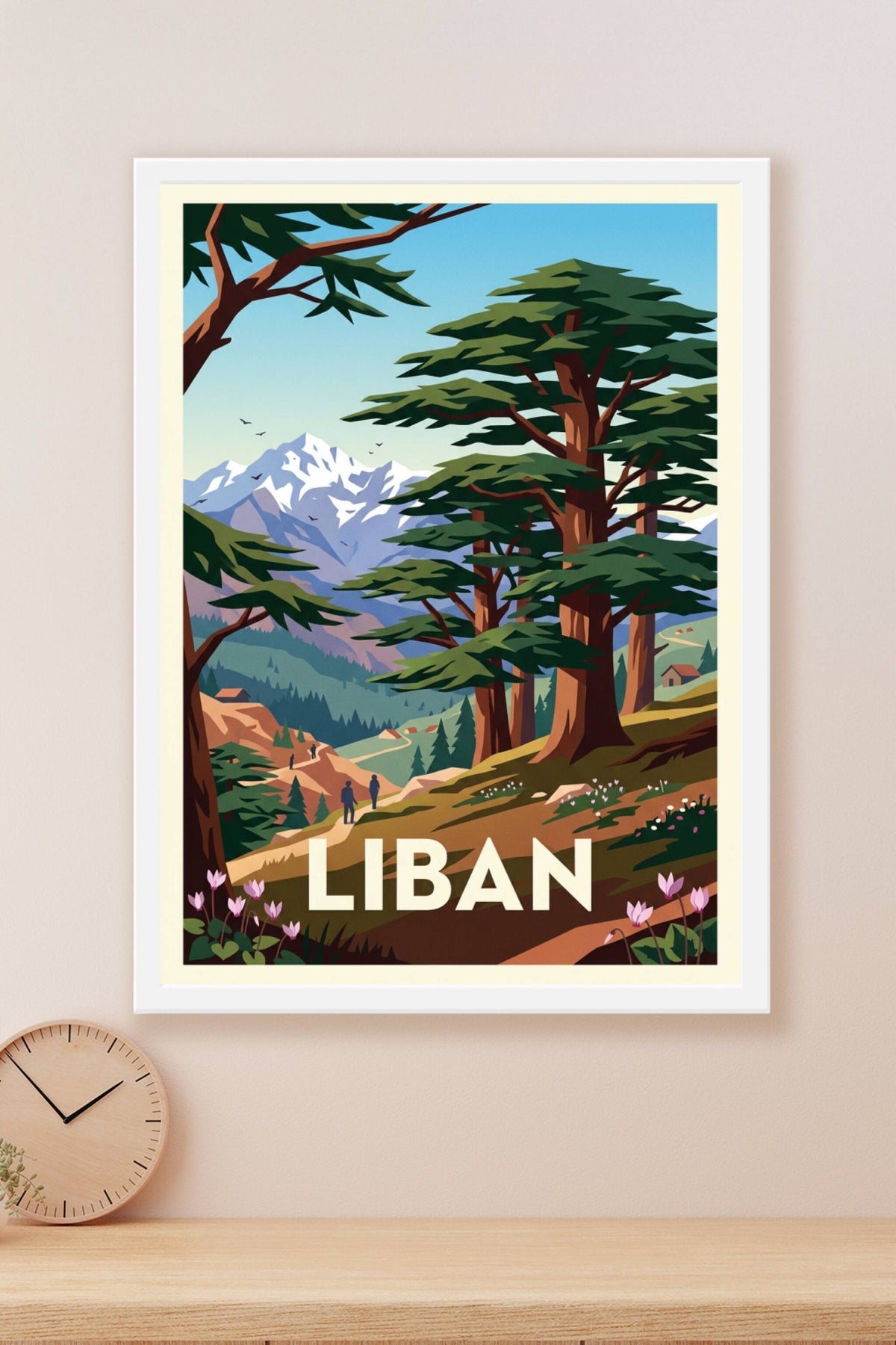Poster du Liban, paysage de montagne