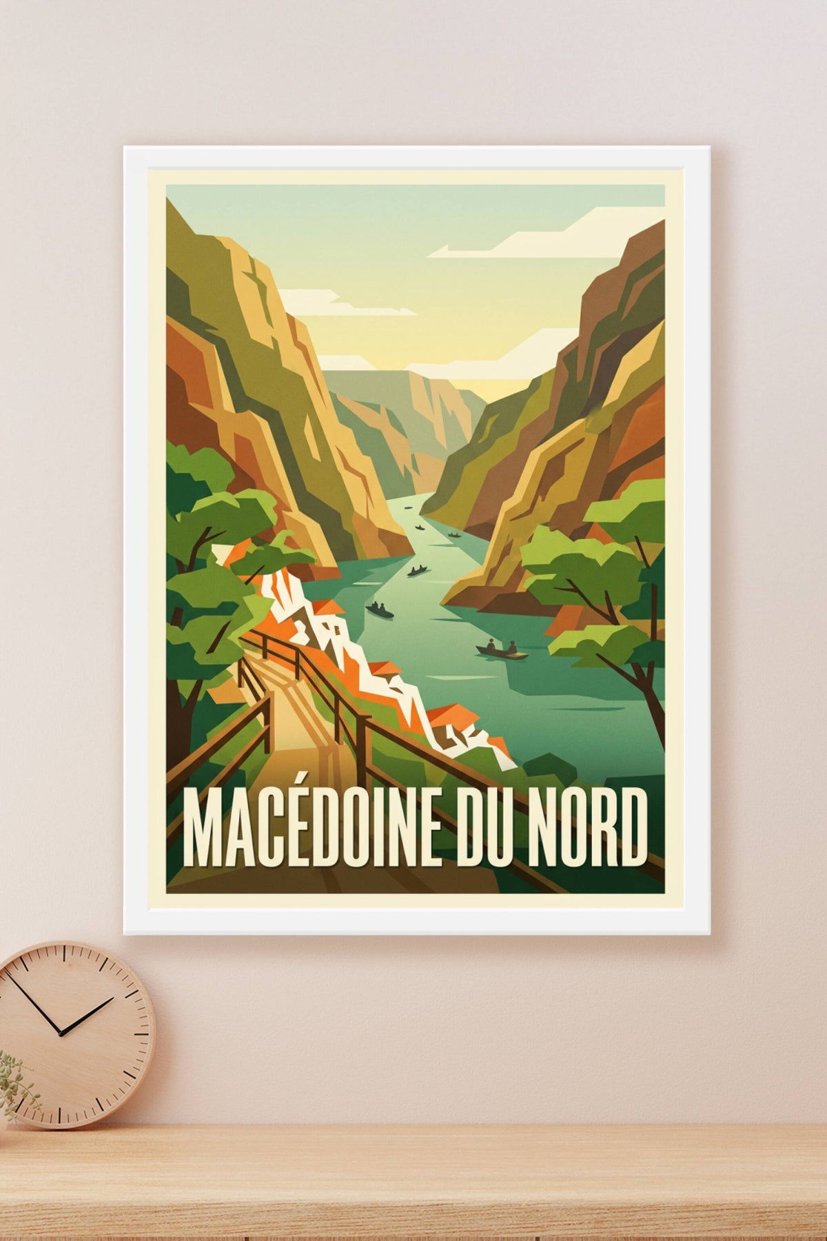 Affiche de Macédoine du Nord, poster canyon Matka