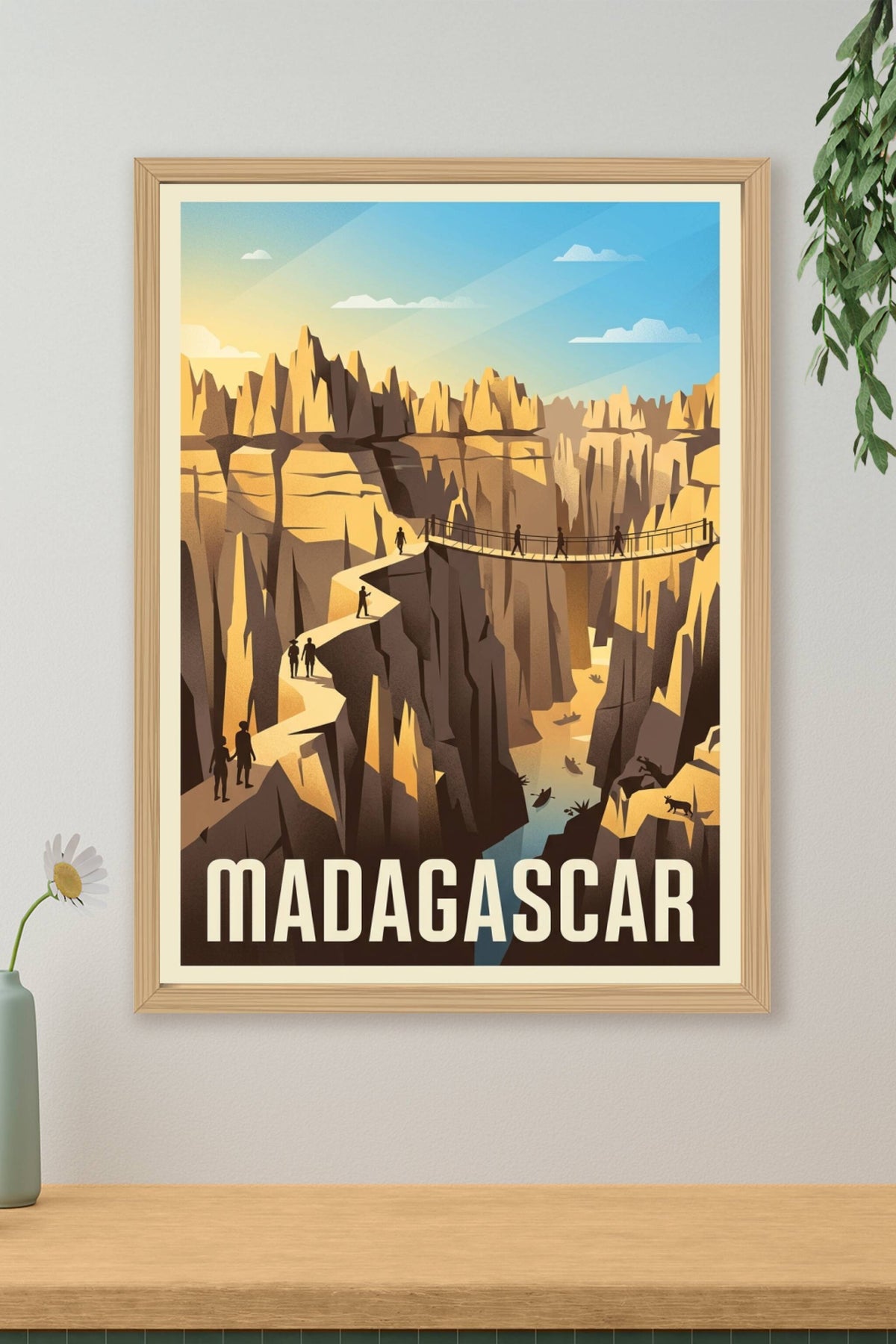 Affiche de Madagascar, poster pont de singe