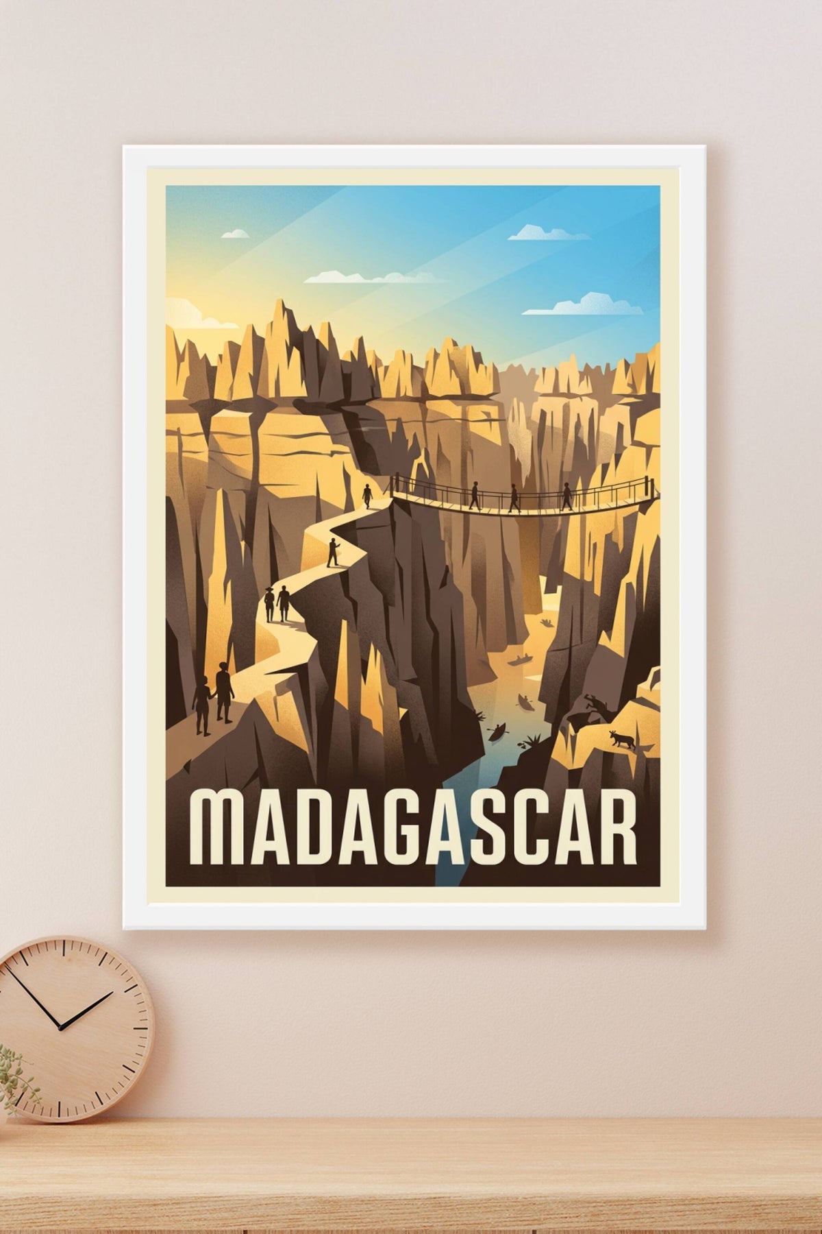 Affiche de Madagascar, poster pont de singe