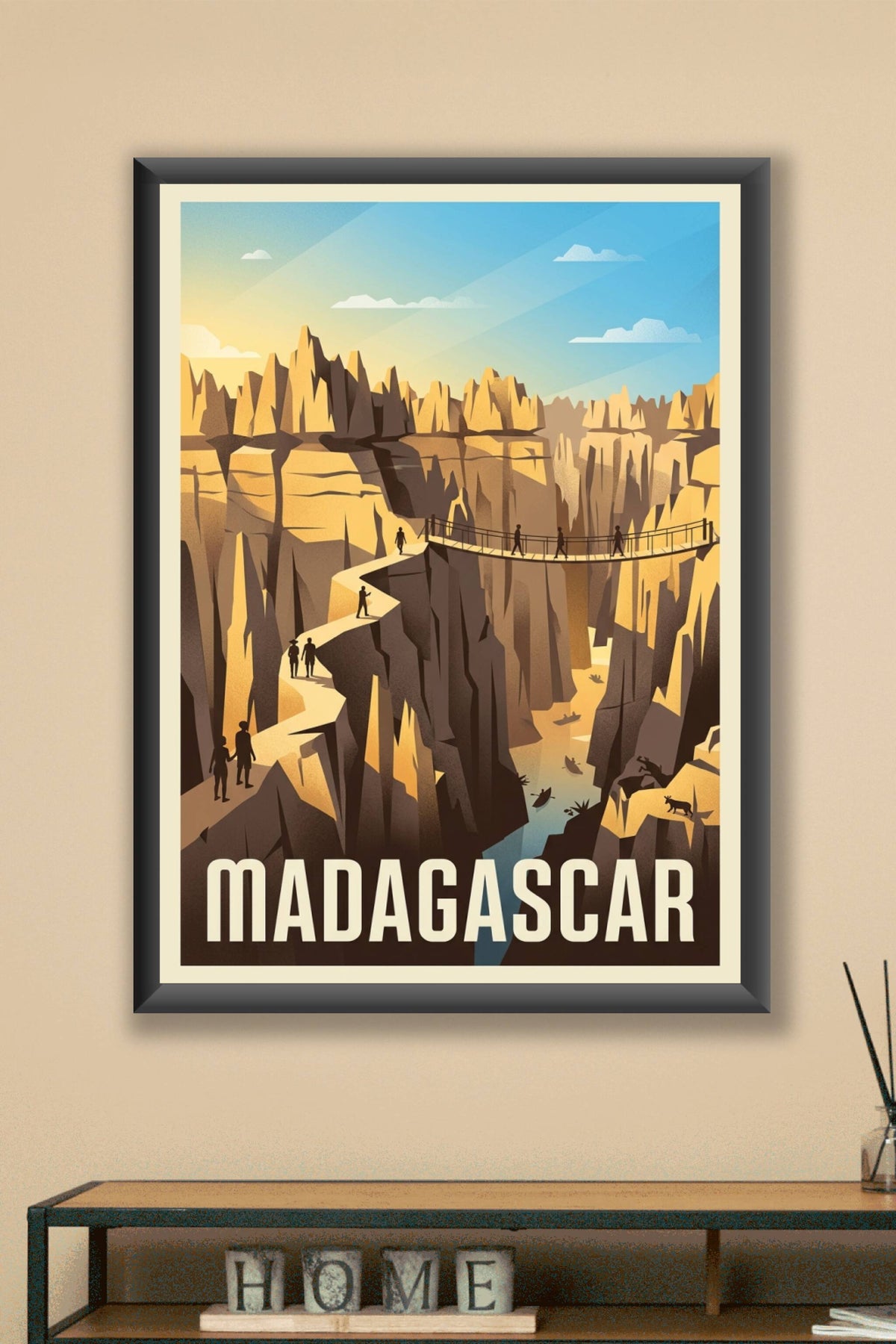 Affiche de Madagascar, poster pont de singe