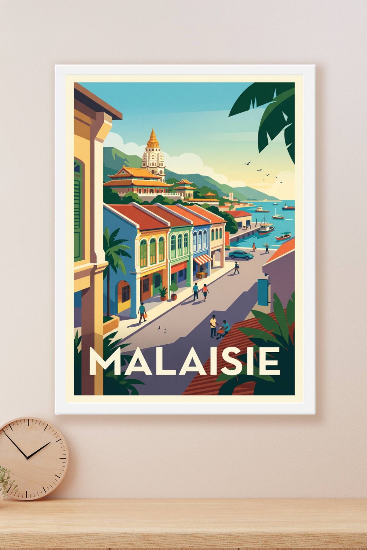 Affiche de Malaisie, maisons de George Town