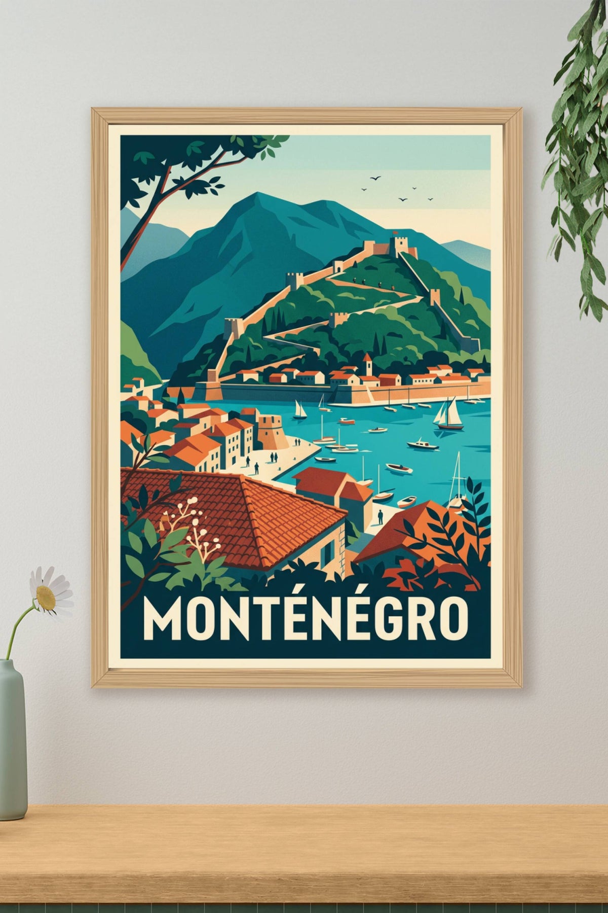 Affiche du Monténégro, Kotor et ses remparts