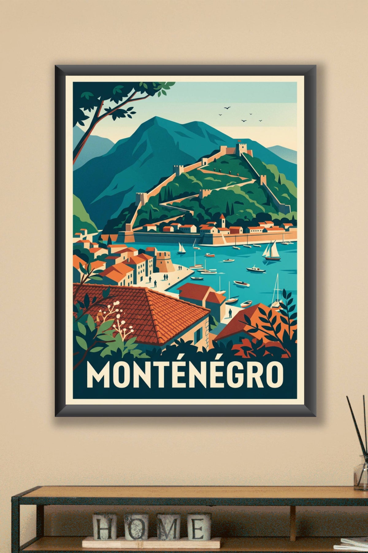 Affiche du Monténégro, Kotor et ses remparts