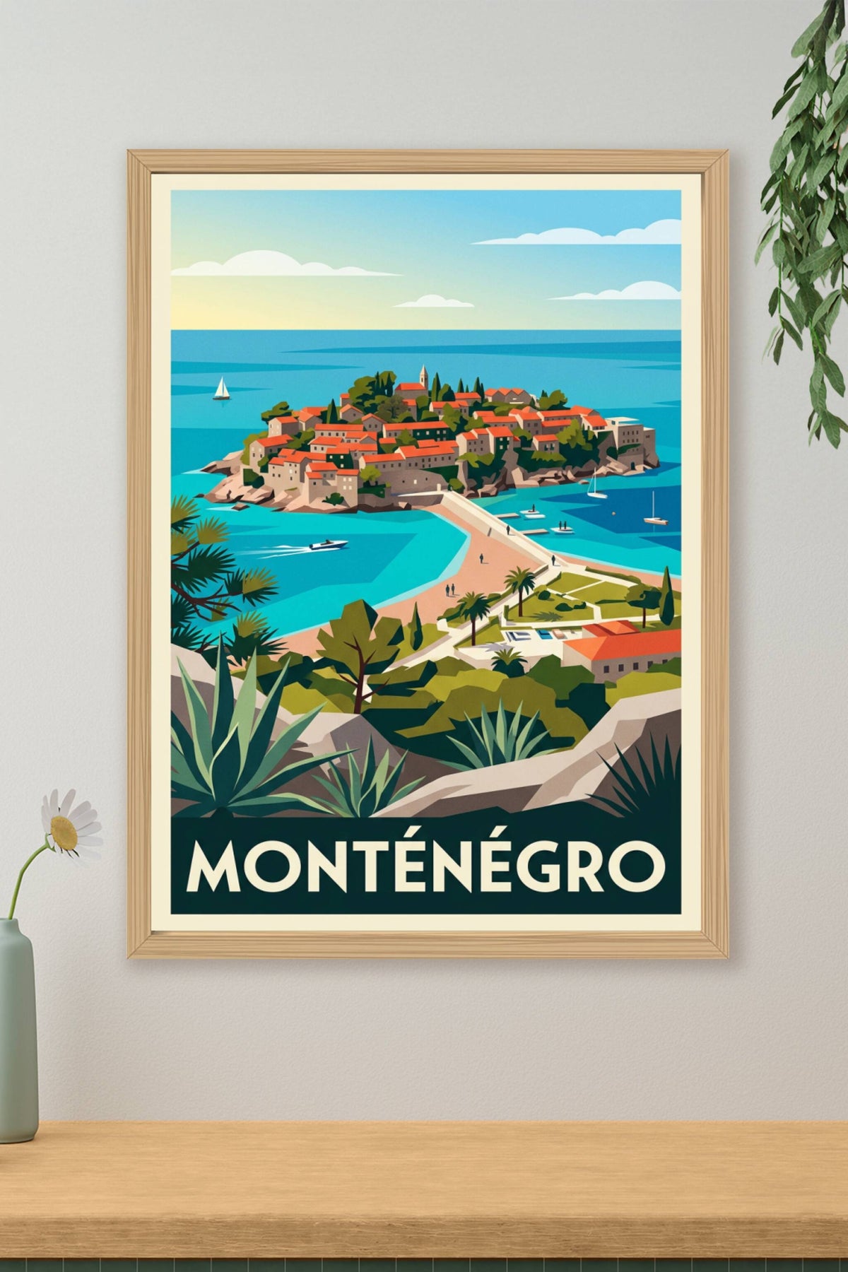 Affiche du Monténégro, Sveti Stefan