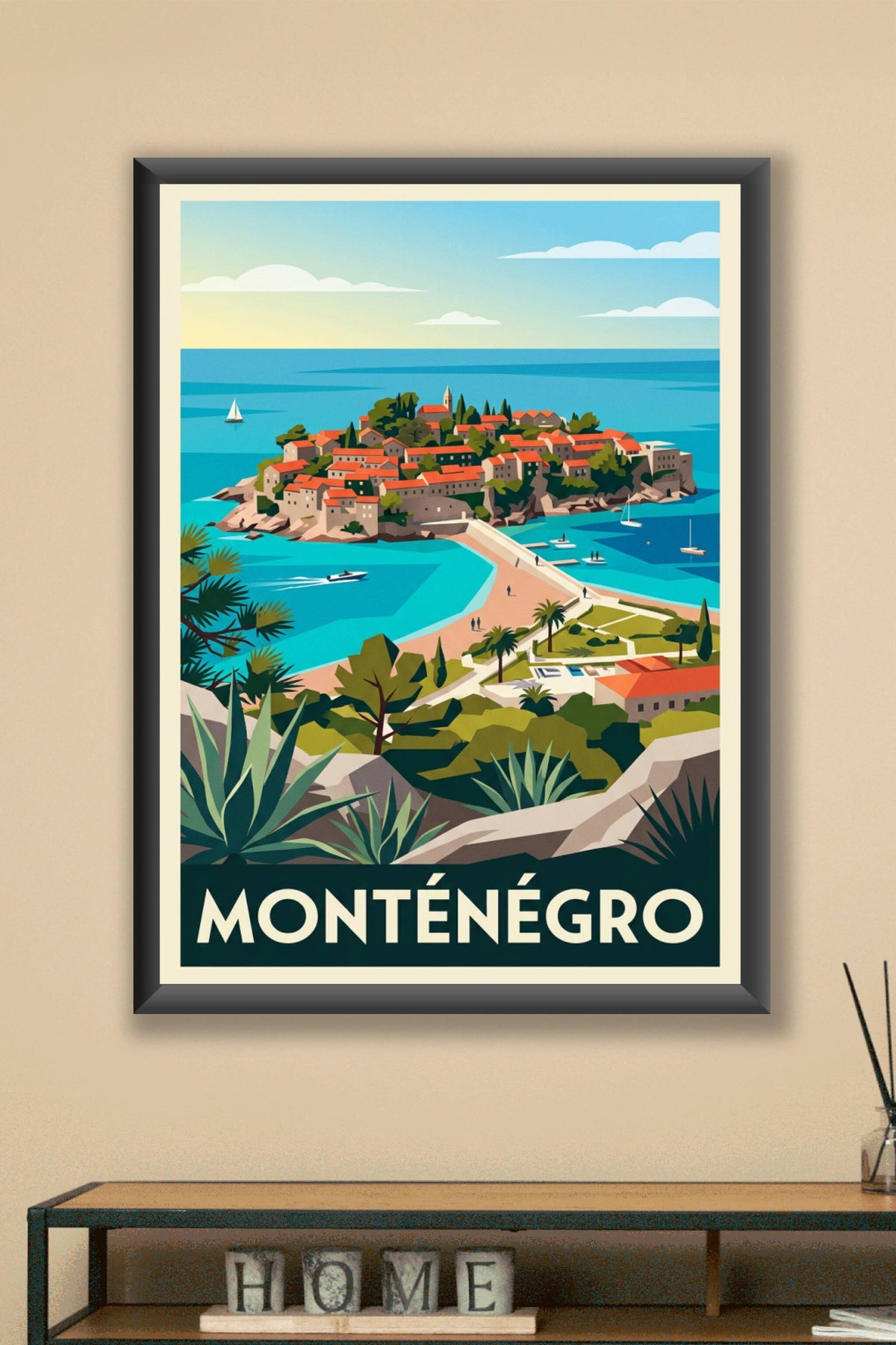 Affiche du Monténégro, Sveti Stefan