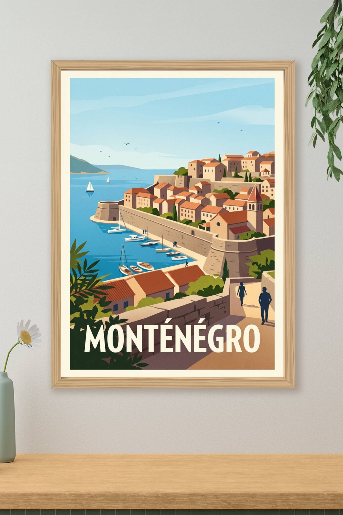 Affiche du Monténégro, cité médiévale