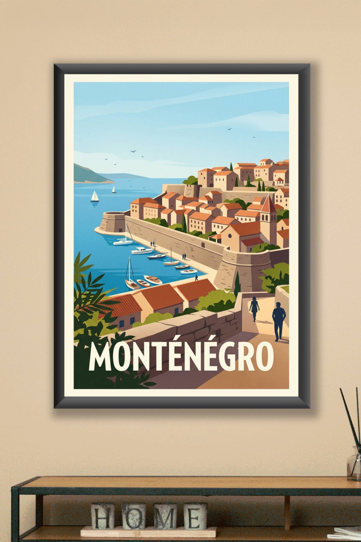 Affiche du Monténégro, cité médiévale