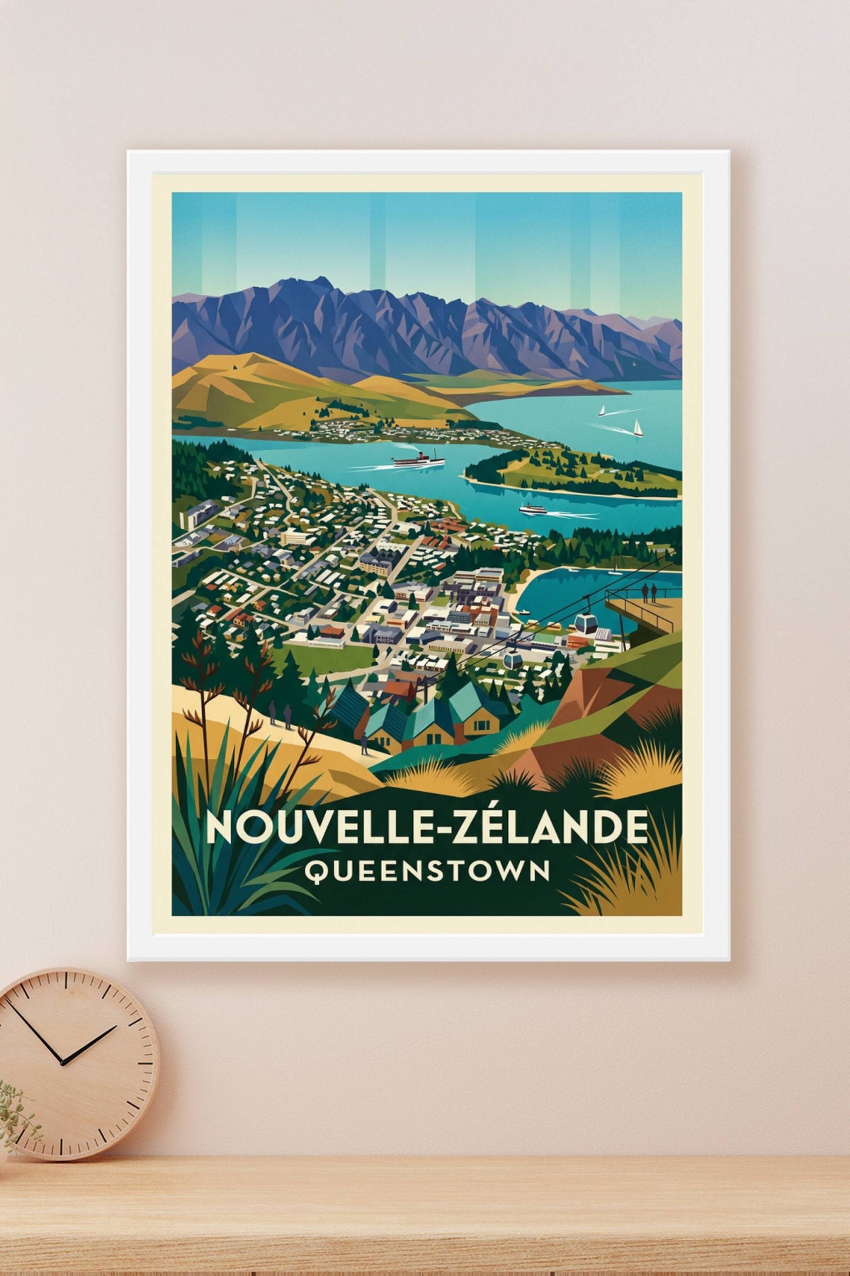 Affiche de Queenstown, poster Nouvelle-Zélande